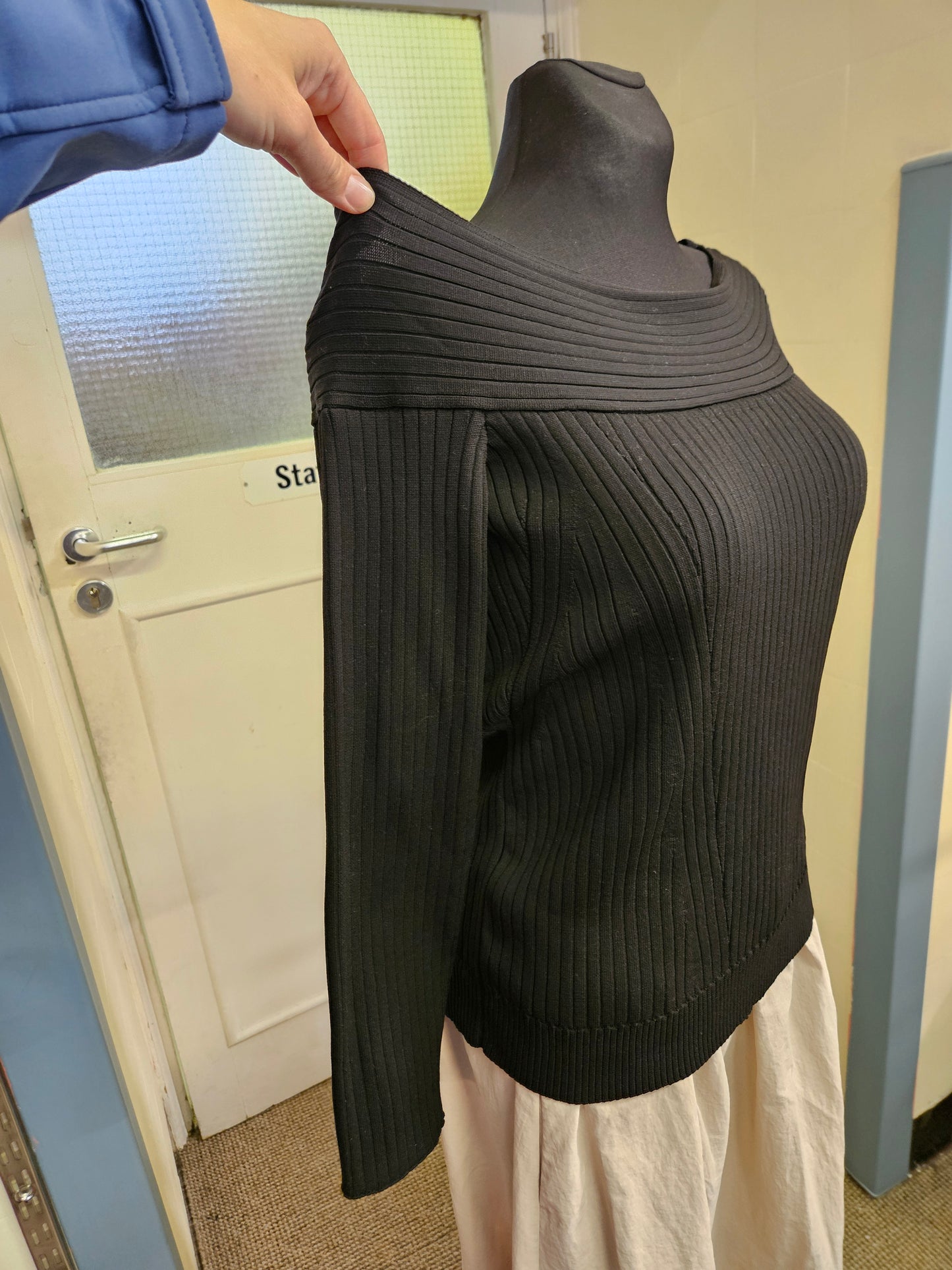 Next, off shoulder, black top, size L