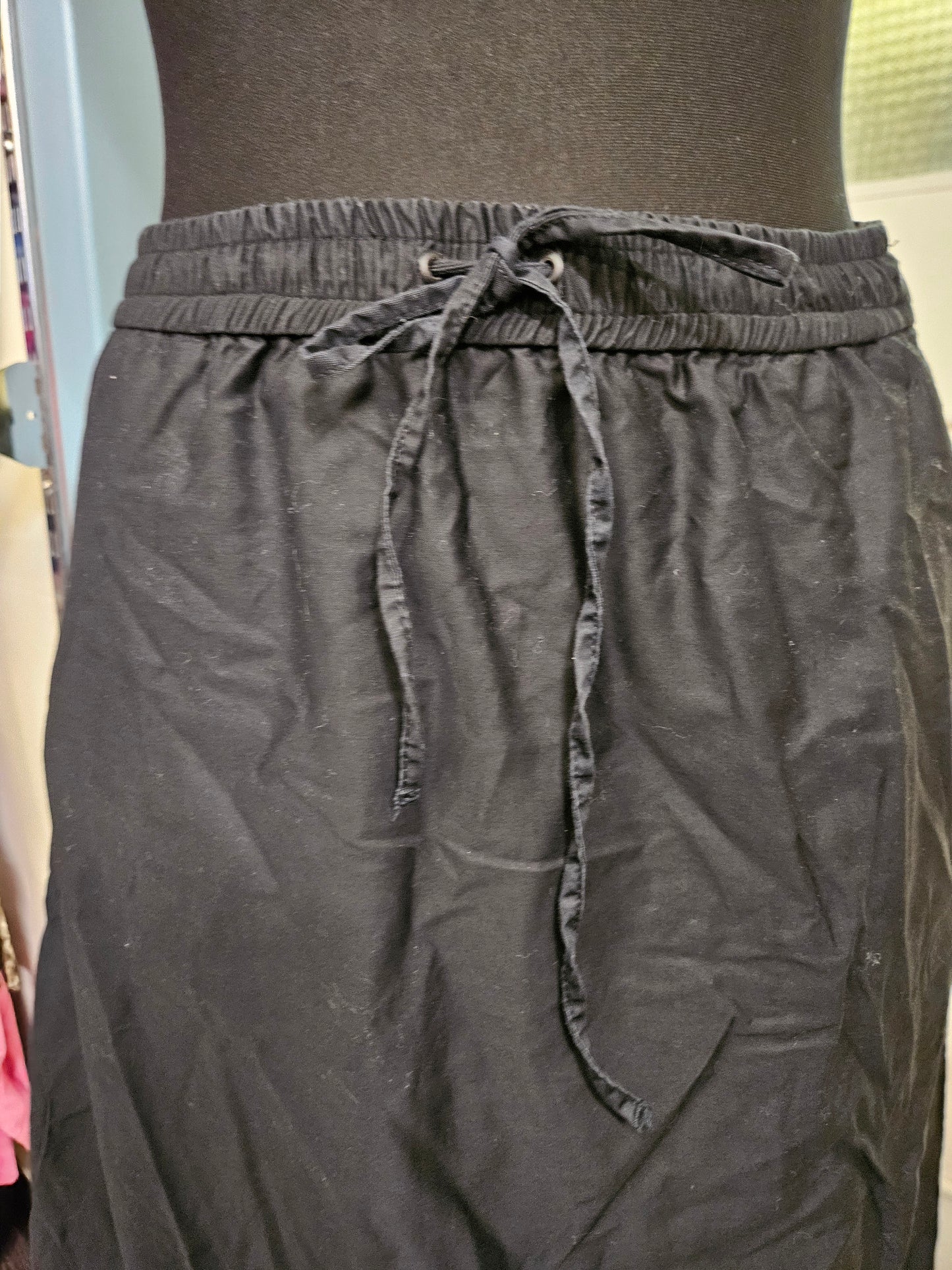 Zara, black cargo skirt, size S