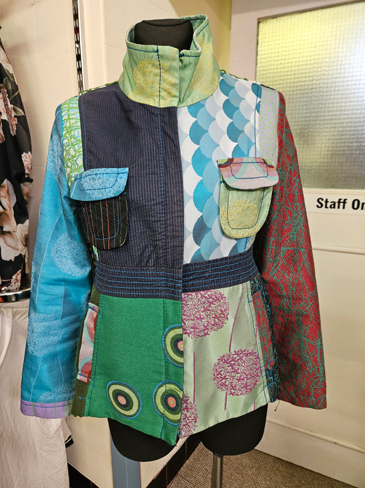 Desigual, colorful,  patchwork style jacket, size M