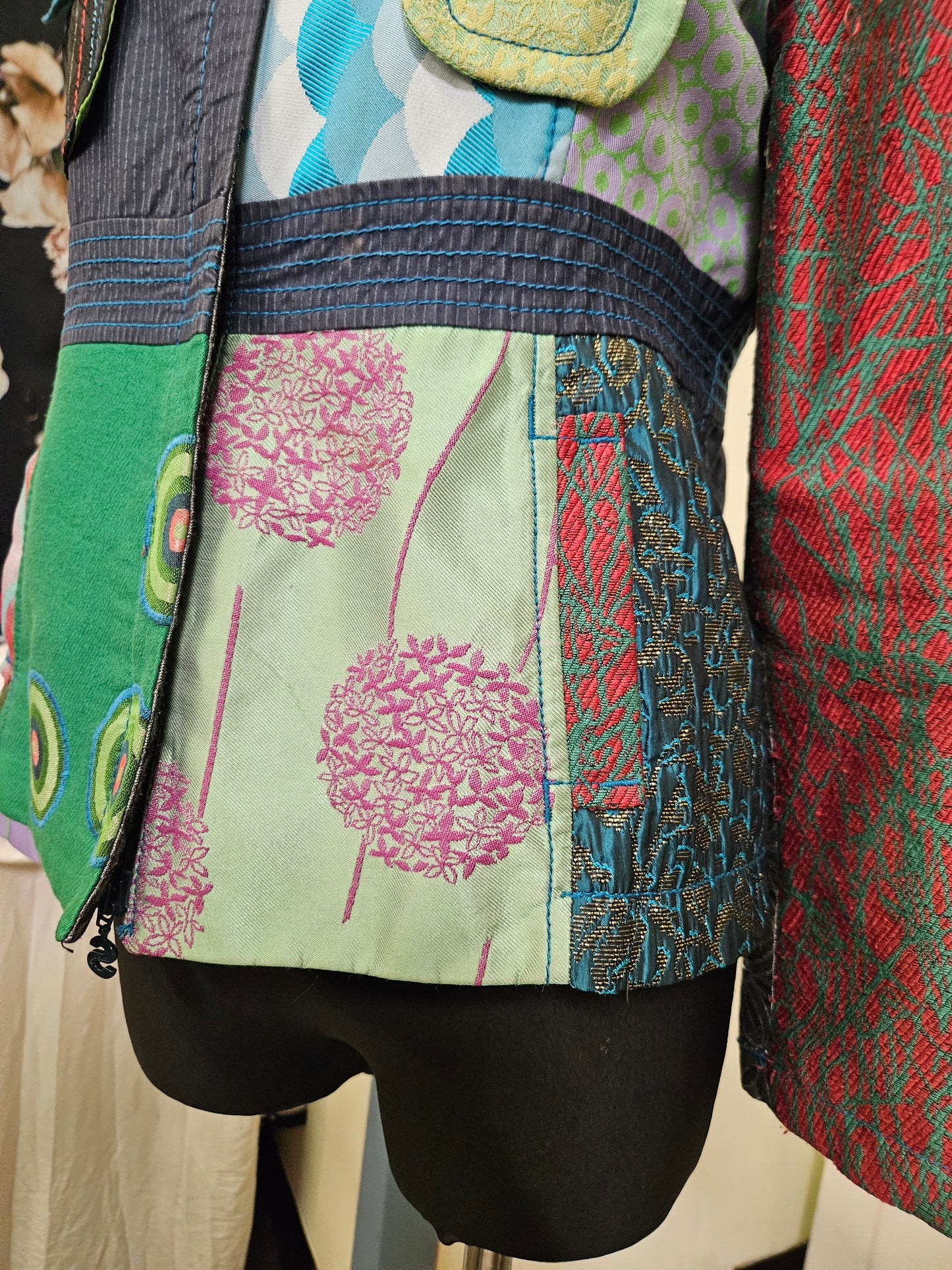 Desigual, colorful,  patchwork style jacket, size M