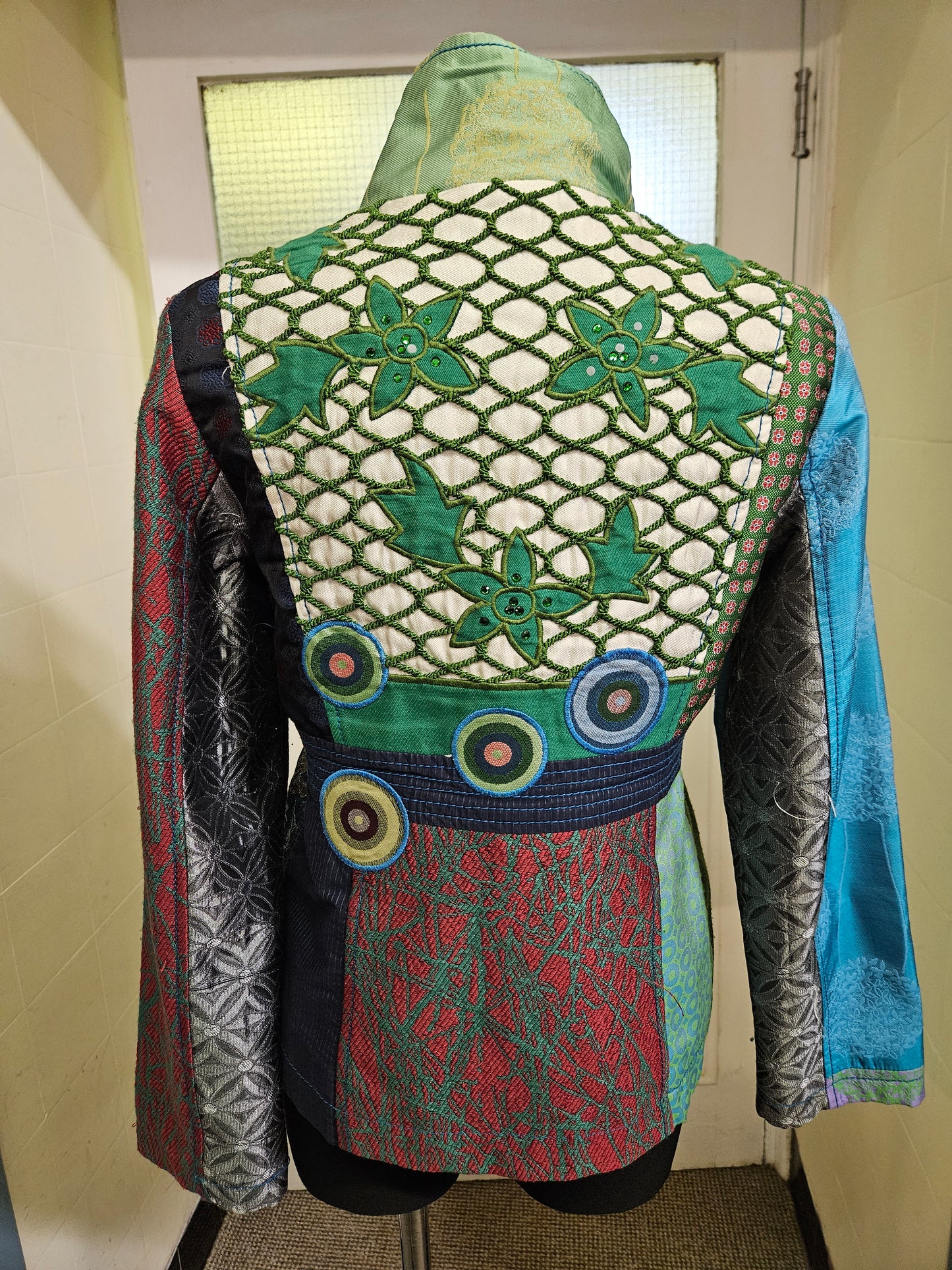 Desigual, colorful,  patchwork style jacket, size M