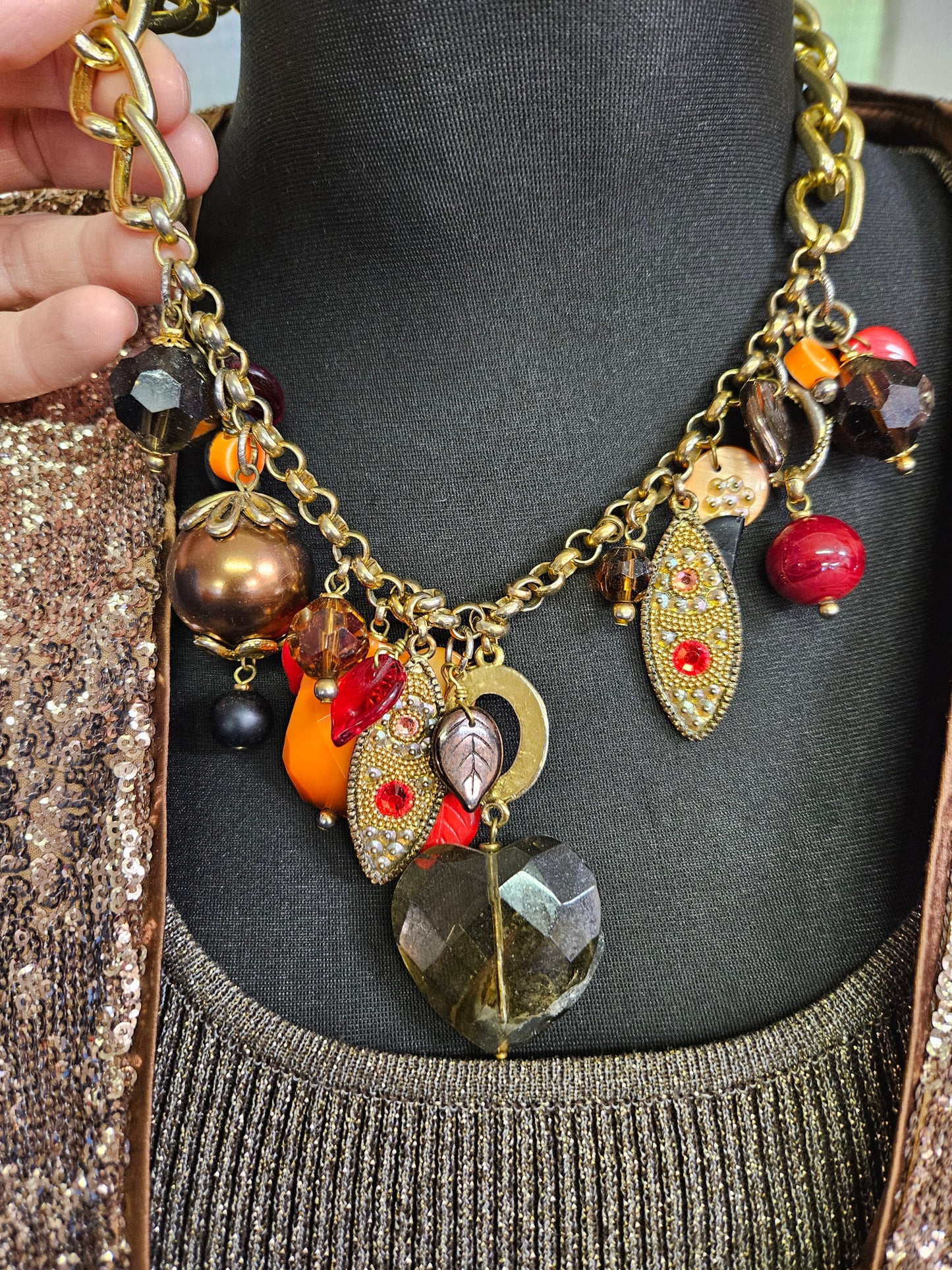 Chunky, beaded necklace