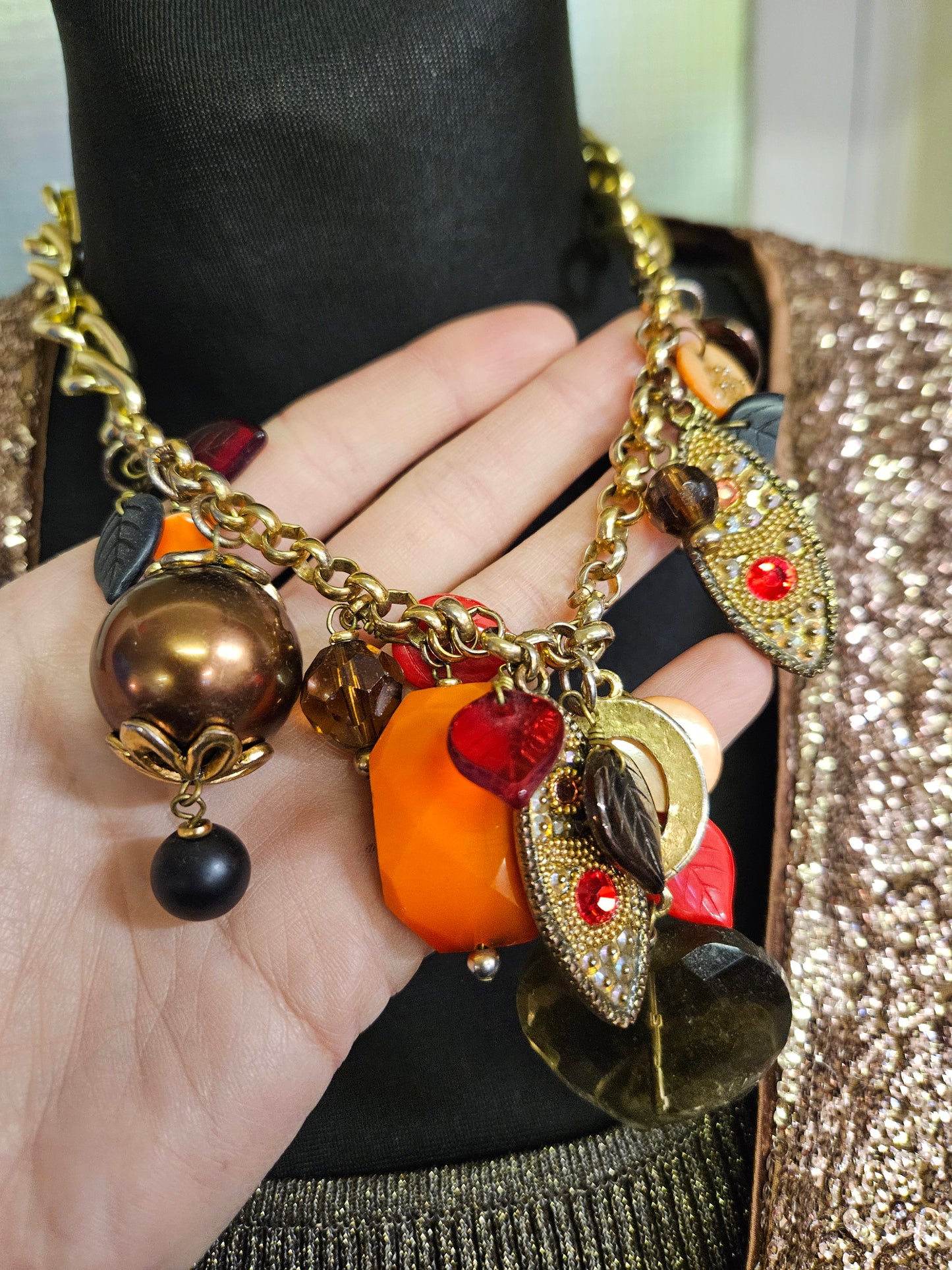 Chunky, beaded necklace