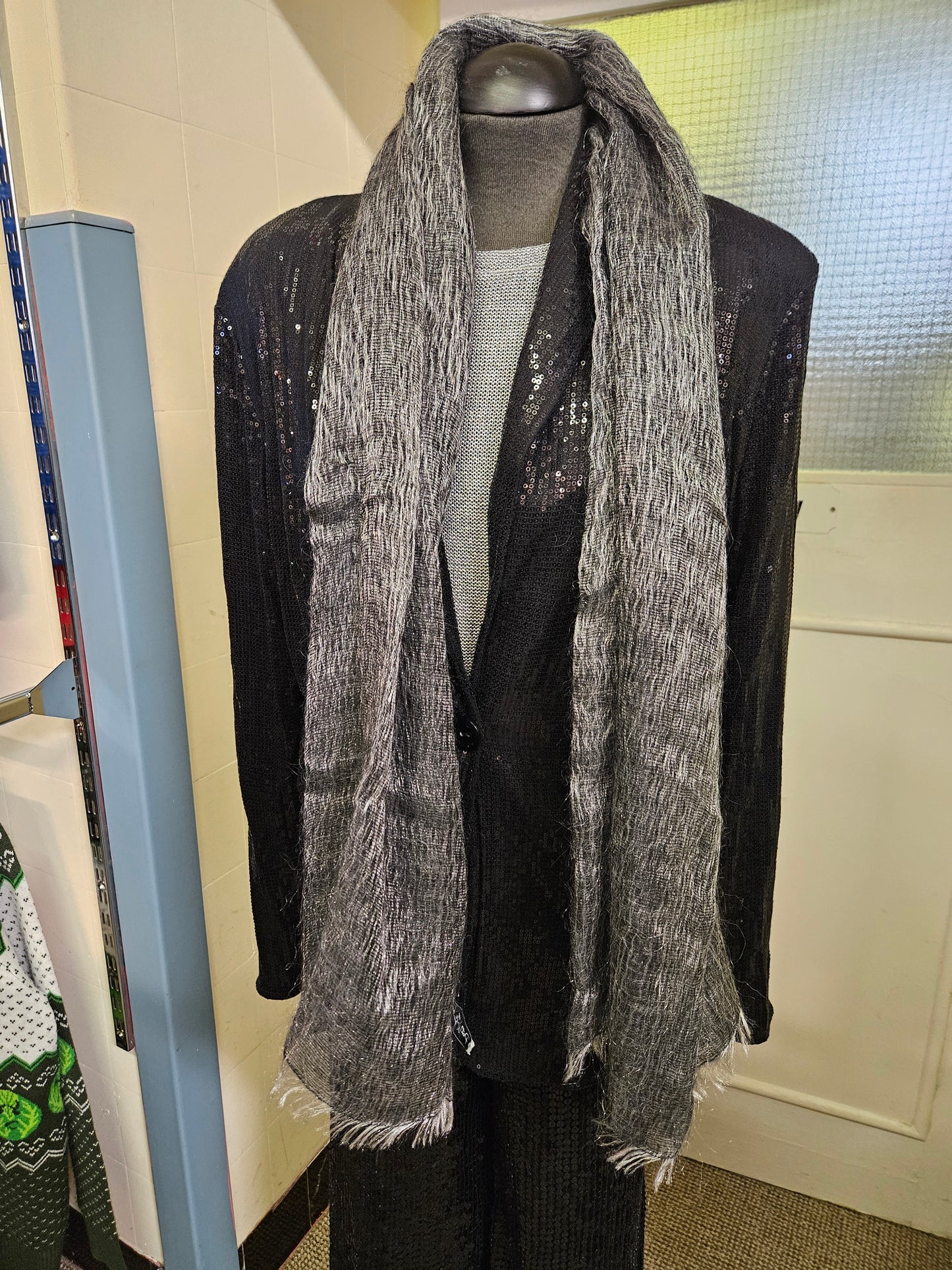 Pat Whyte, designer, 51% mohair scarf