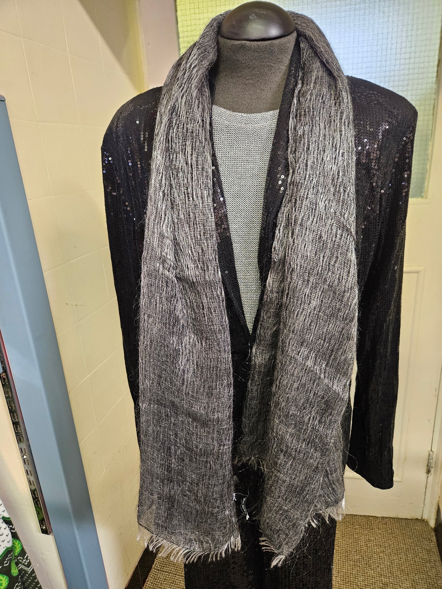 Pat Whyte, designer, 51% mohair scarf