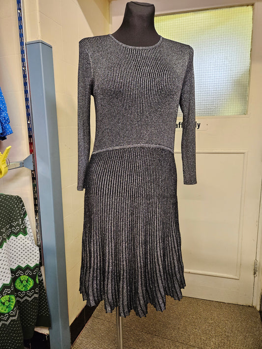 Very, new with tags, black/silver glittery dress, size 16 (small fitting!)