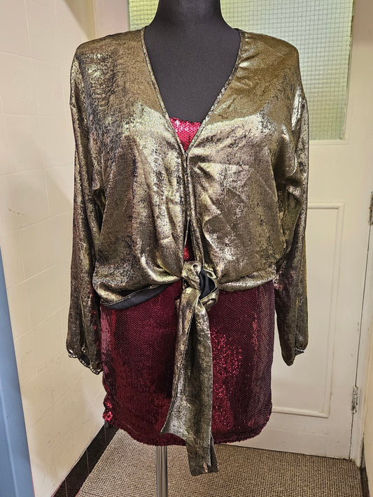 New Look, golden top, size 10