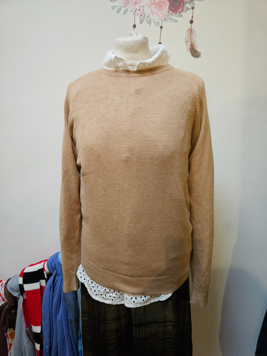Dunnes, beige, basic jumper, size M