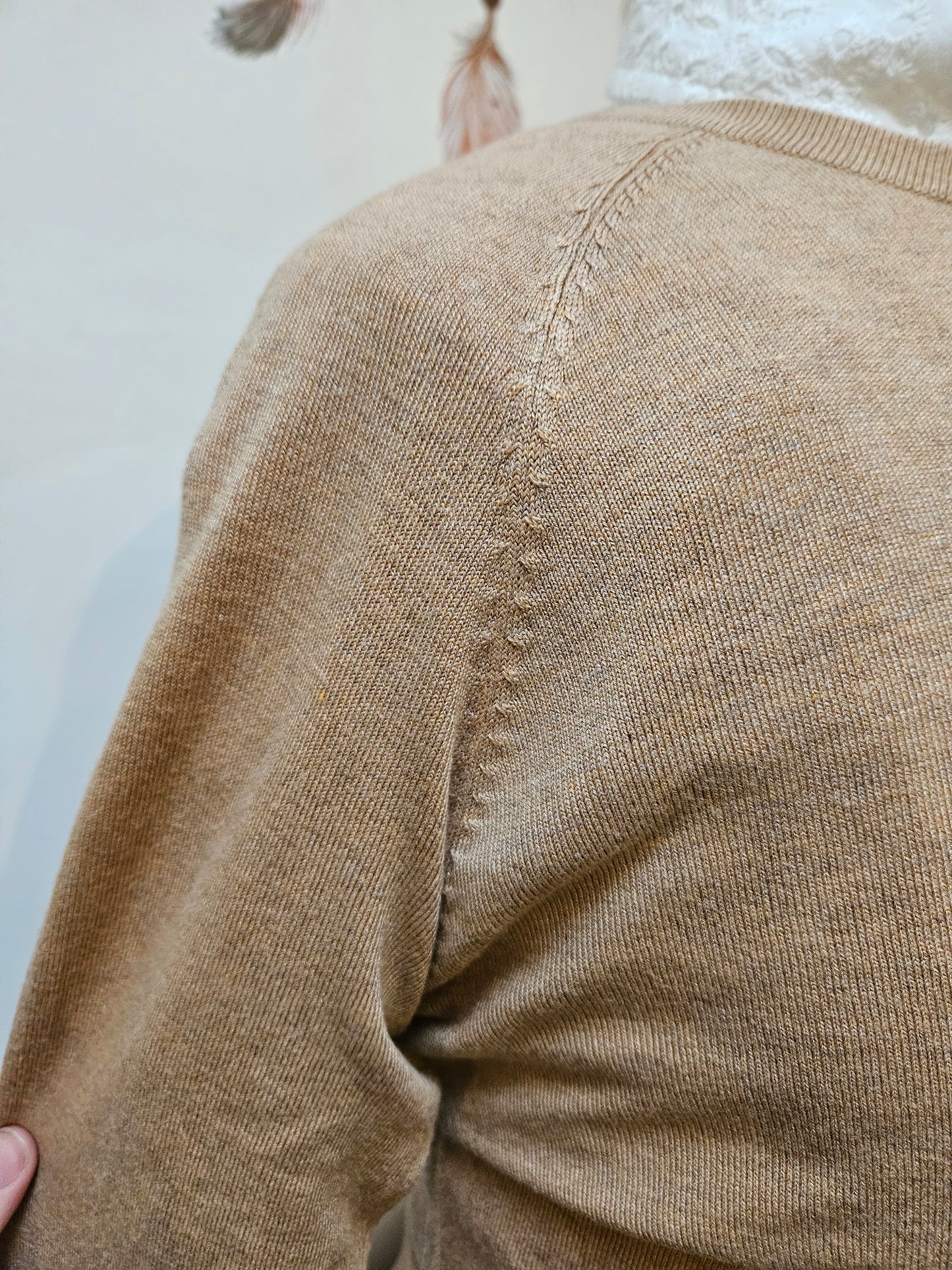 Dunnes, beige, basic jumper, size M