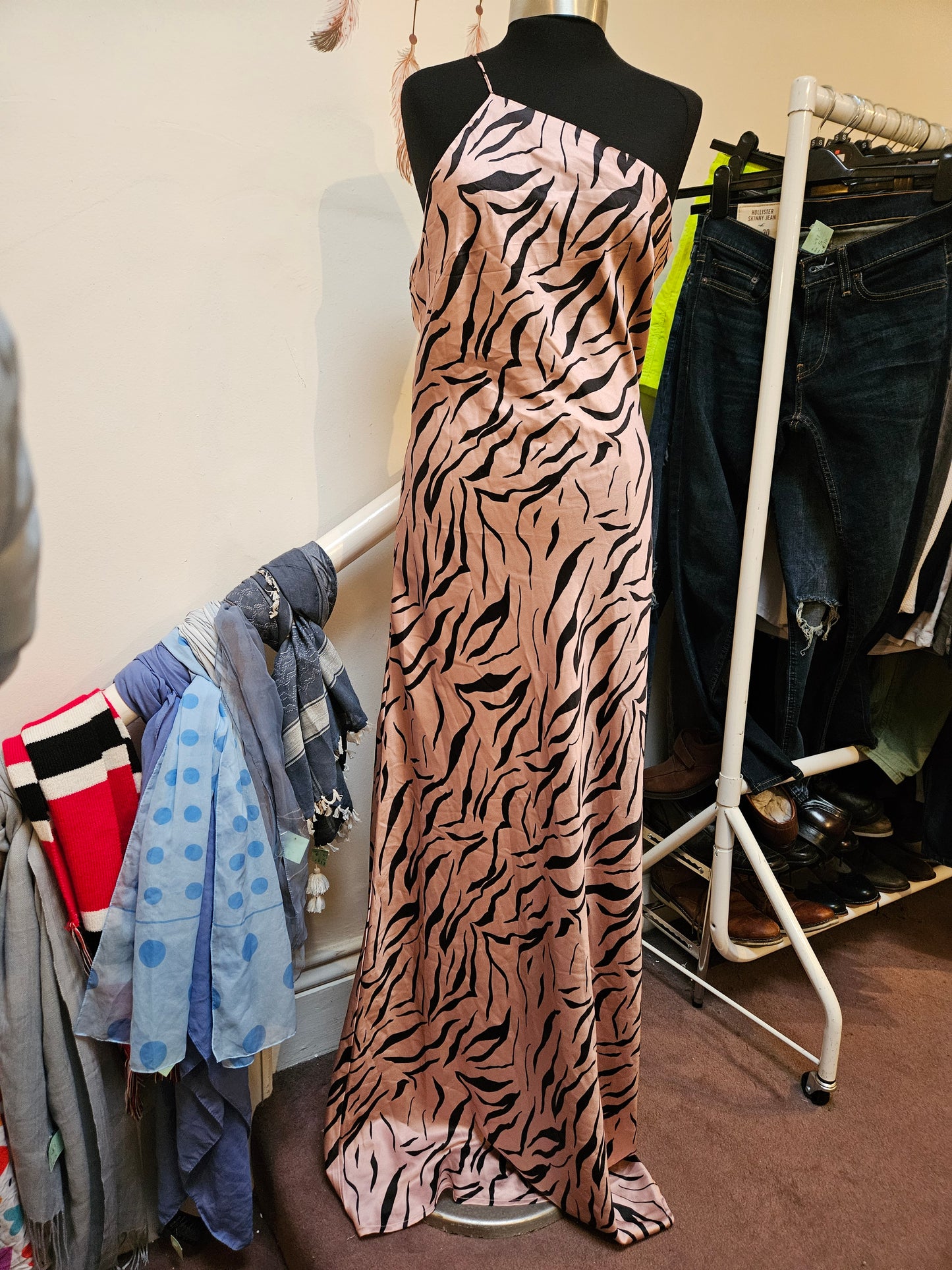 Nasty gal, new, one shoulder, maxi dress, size 12