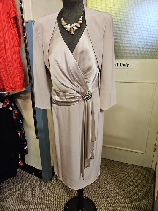 Inspiratio, mother of bride 2 piece set, champagne/ivory colour, size 12