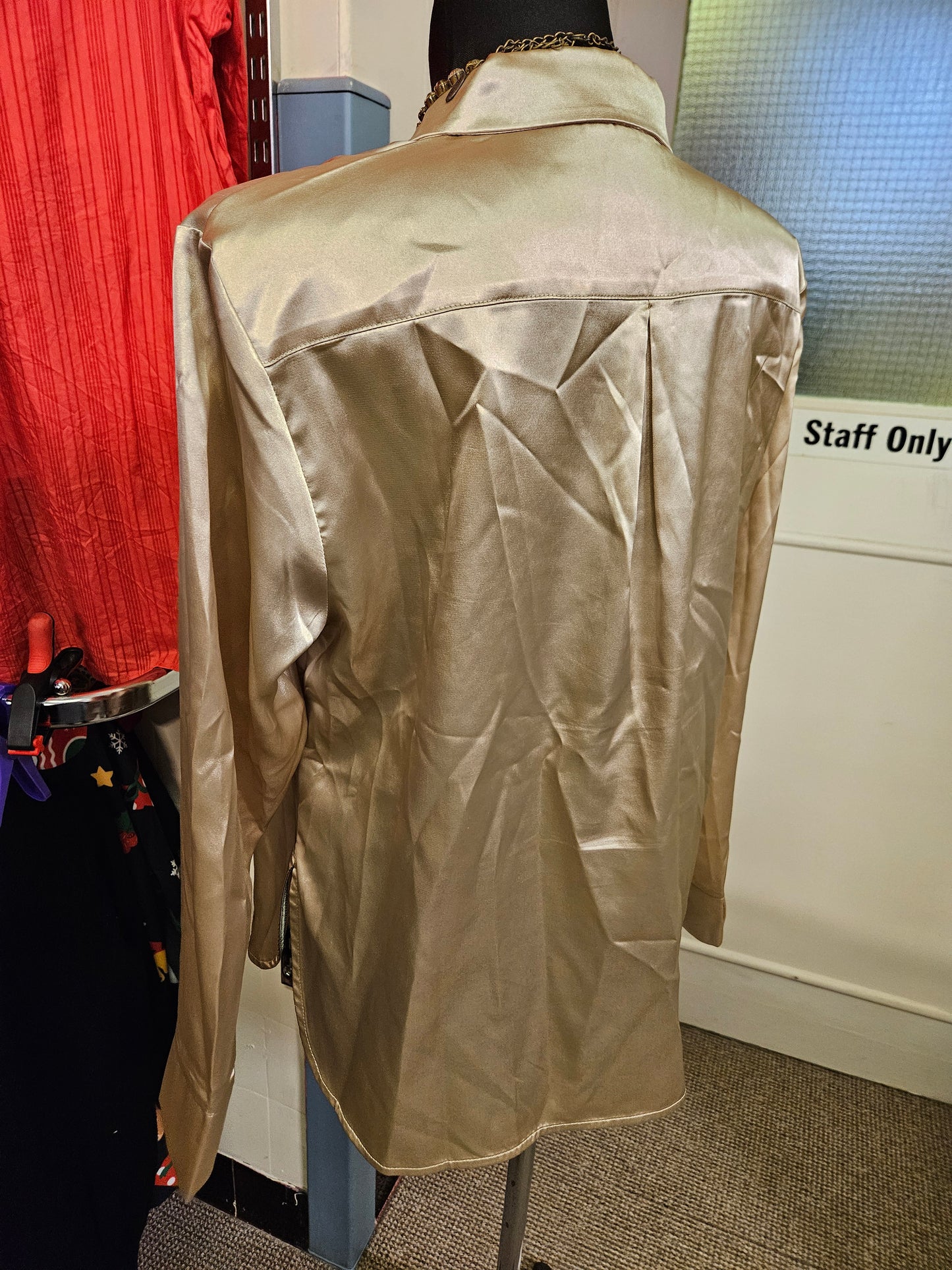 No2moro, golden blouse, size 14