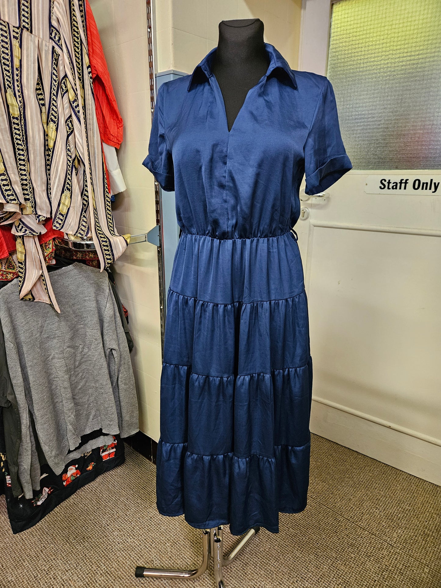 Rowen Avenue, navy dress,  no belt, size S