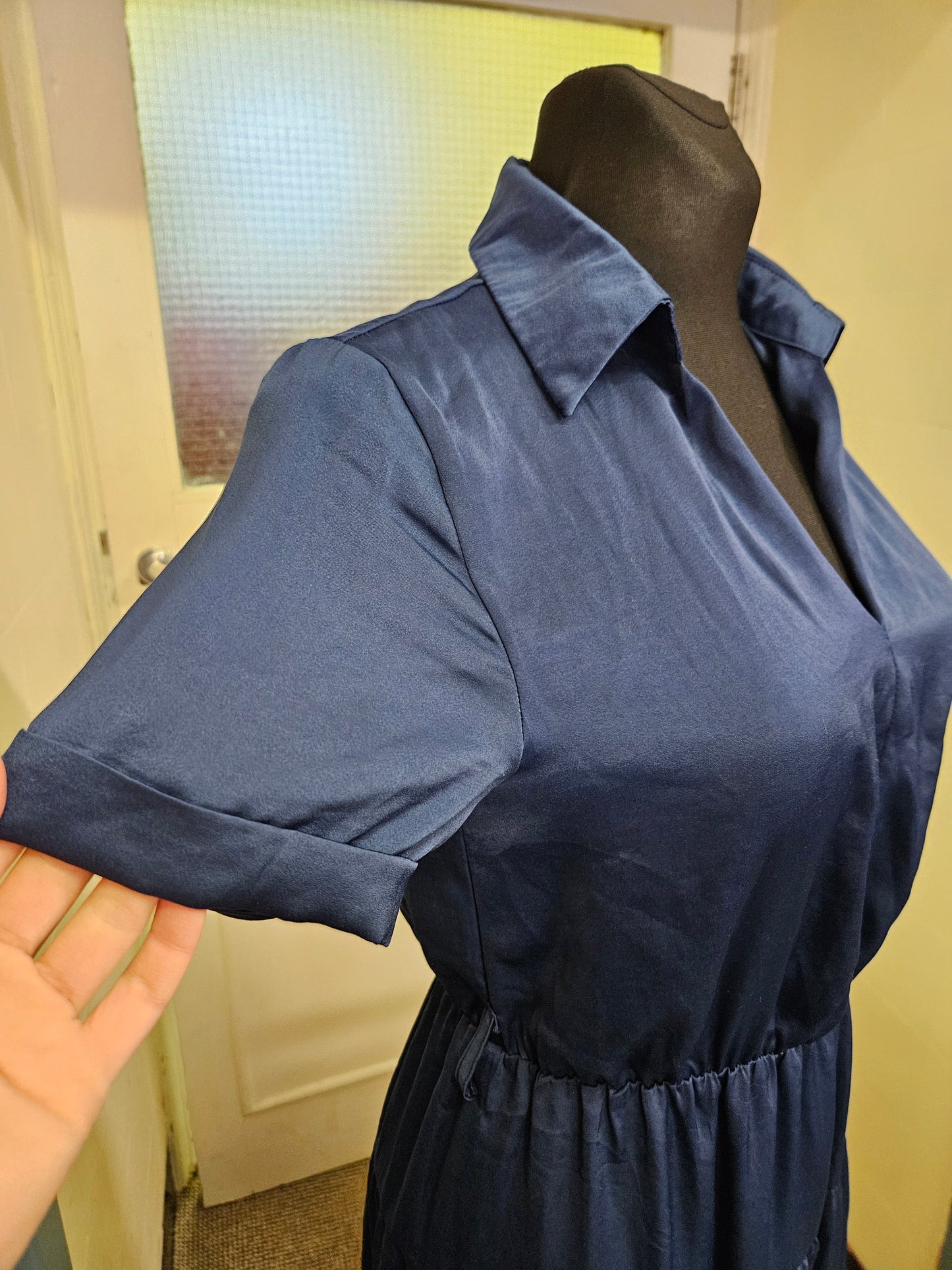 Rowen Avenue, navy dress,  no belt, size S