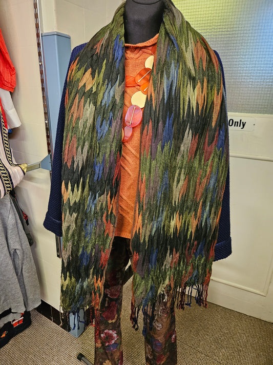 Suantrai of Ireland, colorful, 45% viscose scarf