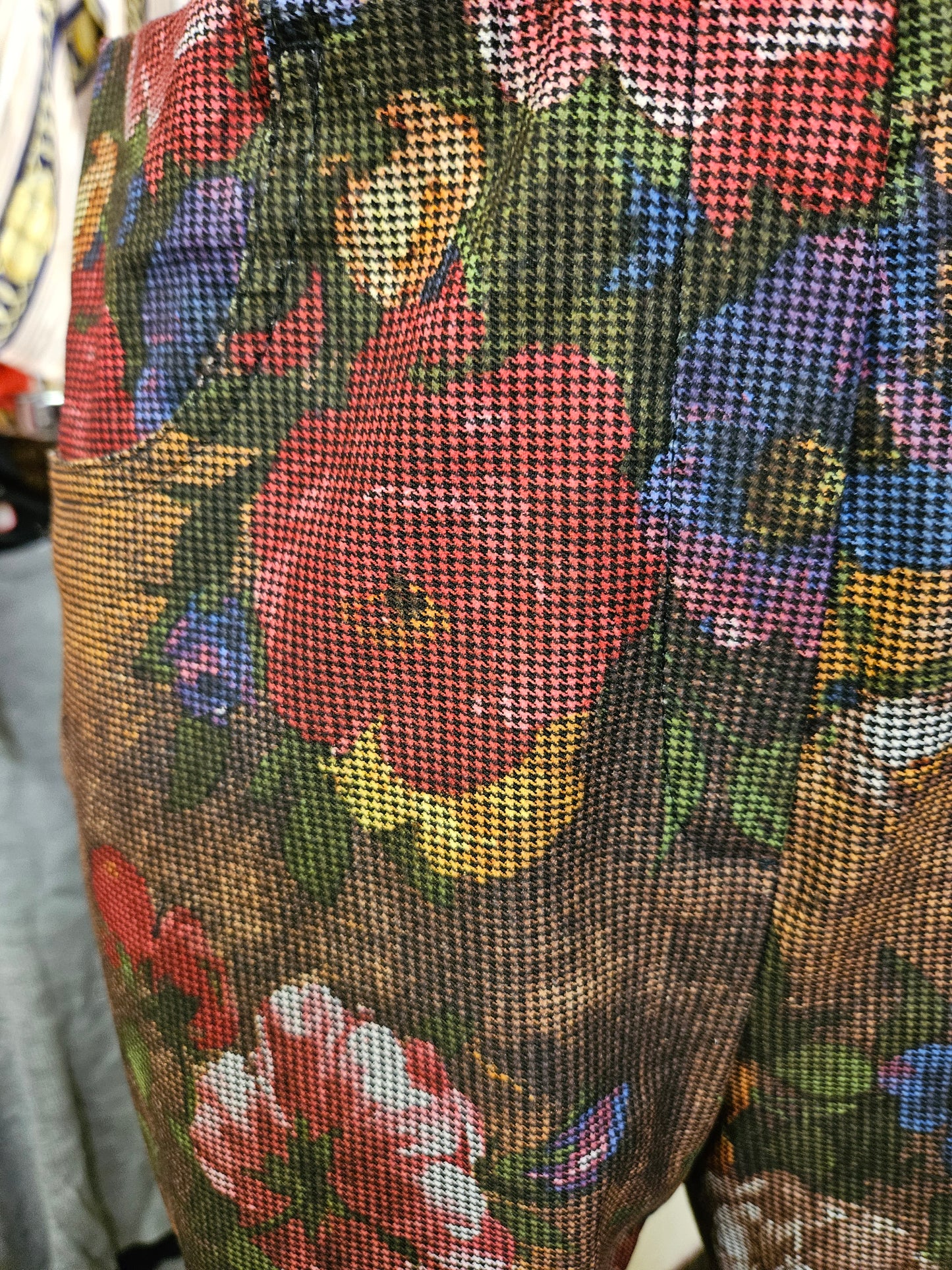 Stehmann, designer, flower print trousers, size 12