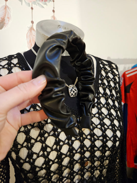 Faux leather headband