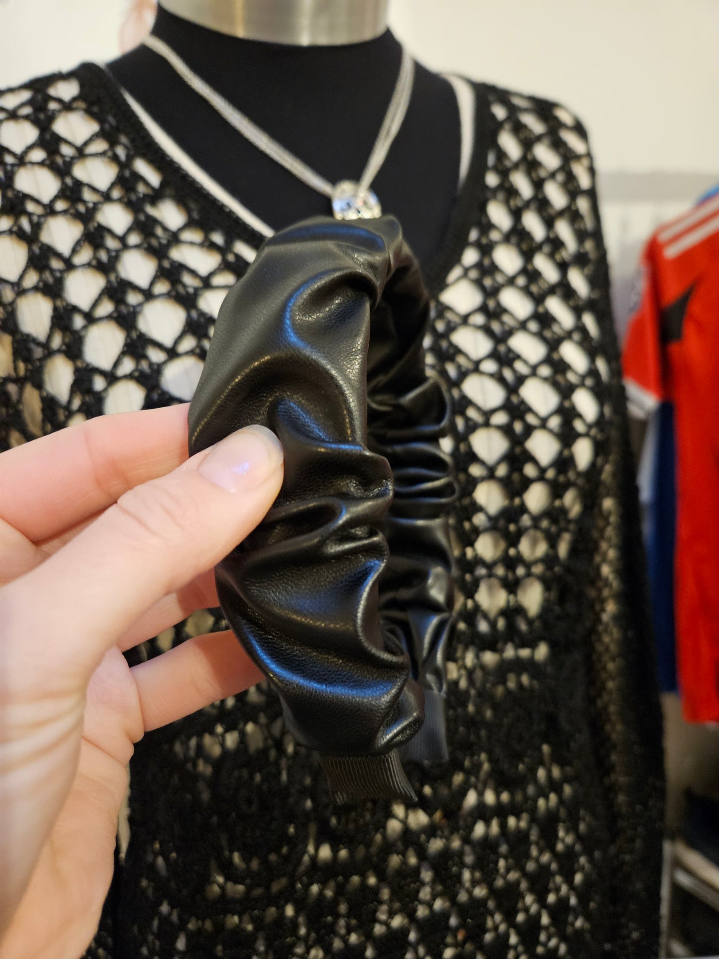 Faux leather headband