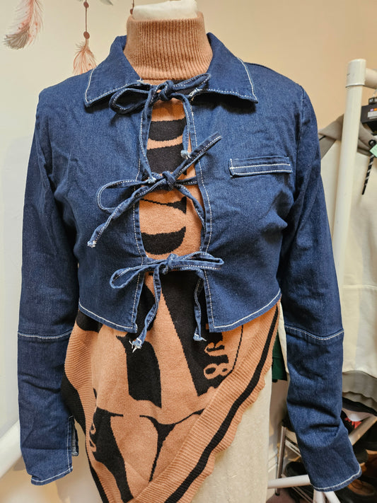 SheinBae, new denim short jacket, size S