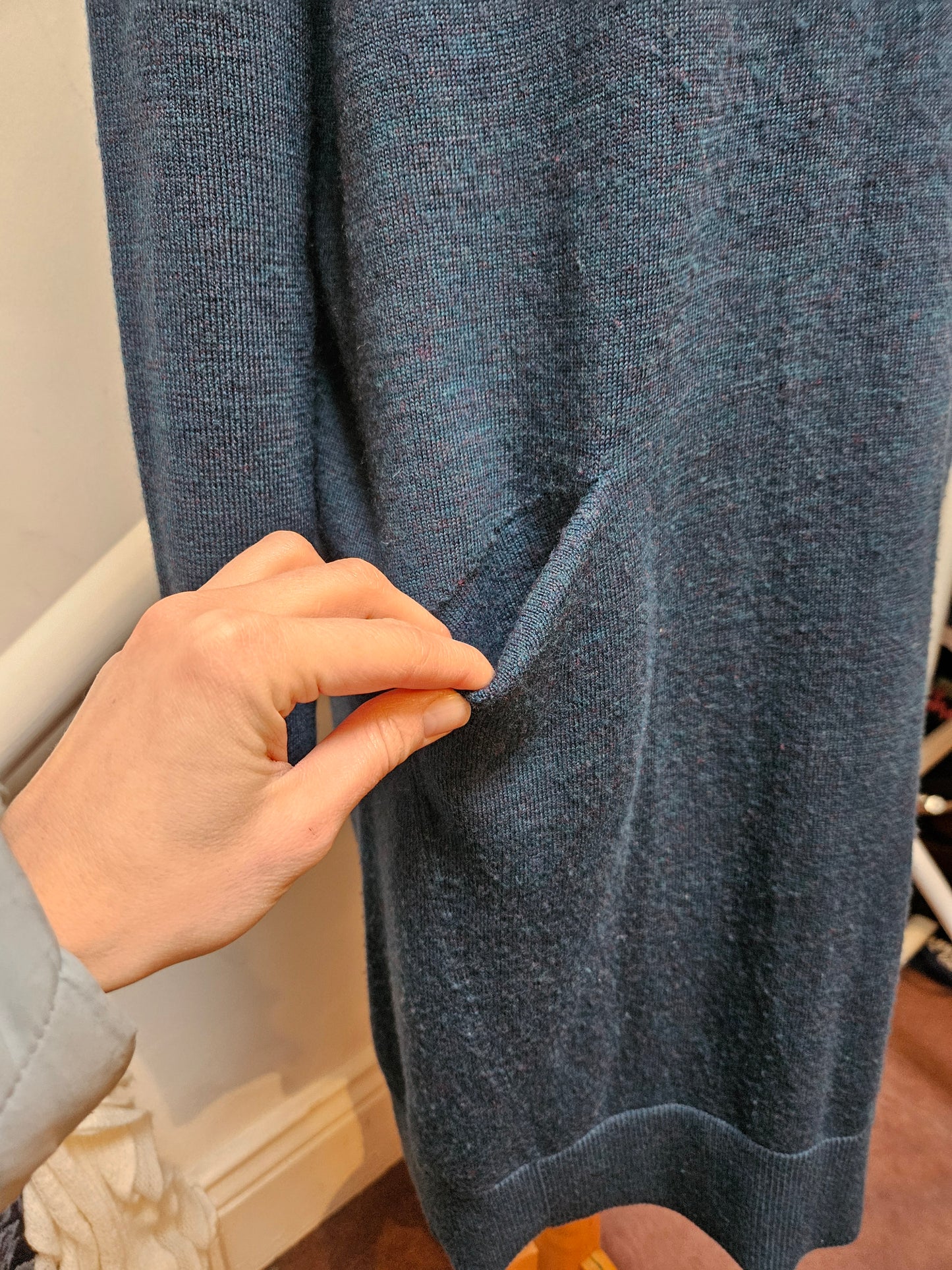 Hobbs, tunic/dress with pockets, 100% merino wool, size 10