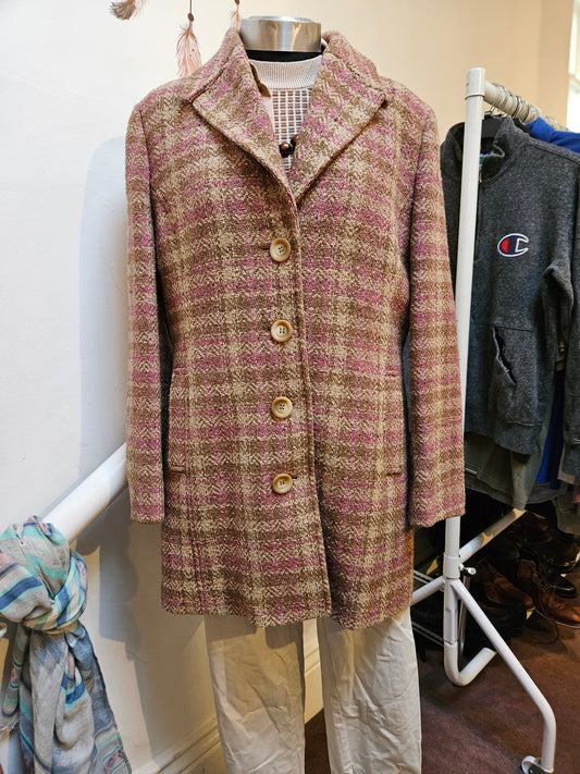 Per Una, new coat, beige/pink mix, size 18