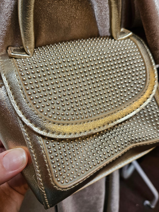 Primark, mini, studded golden bag