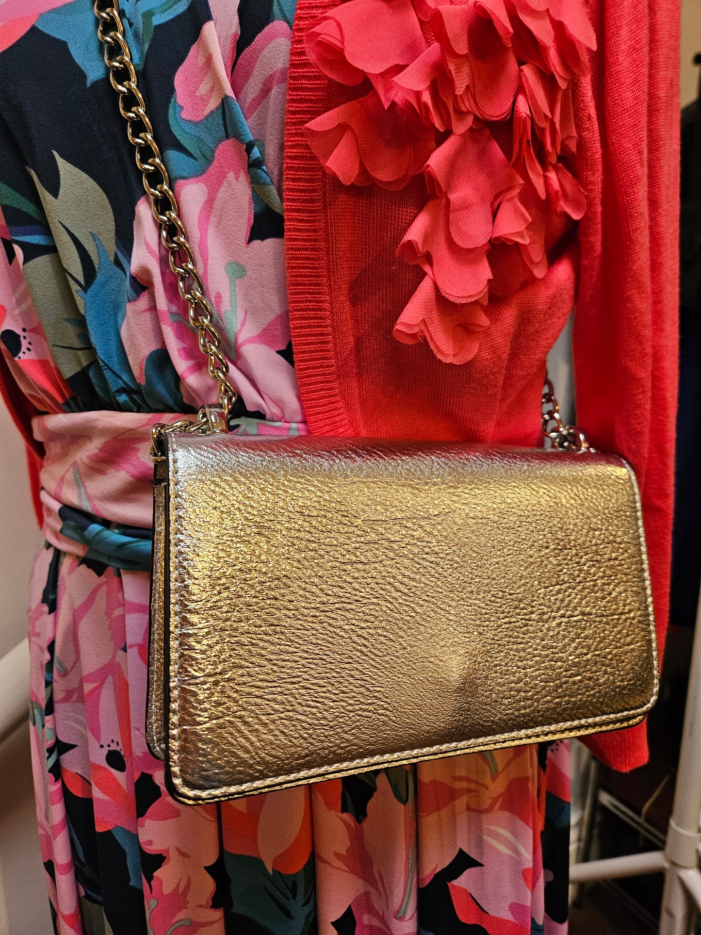 Silver crossbody bag