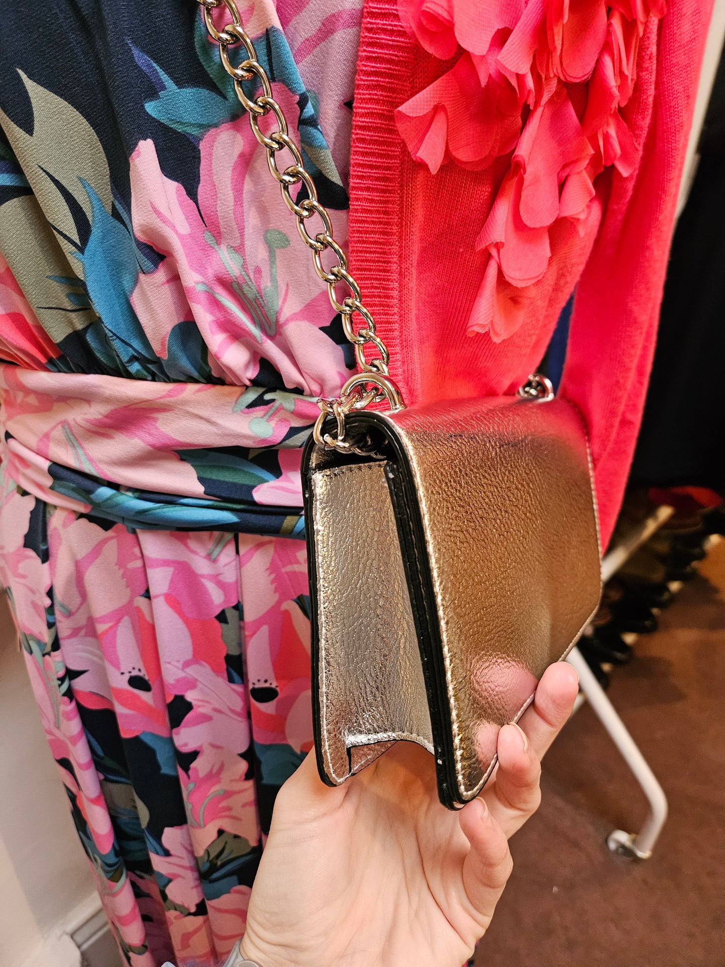 Silver crossbody bag