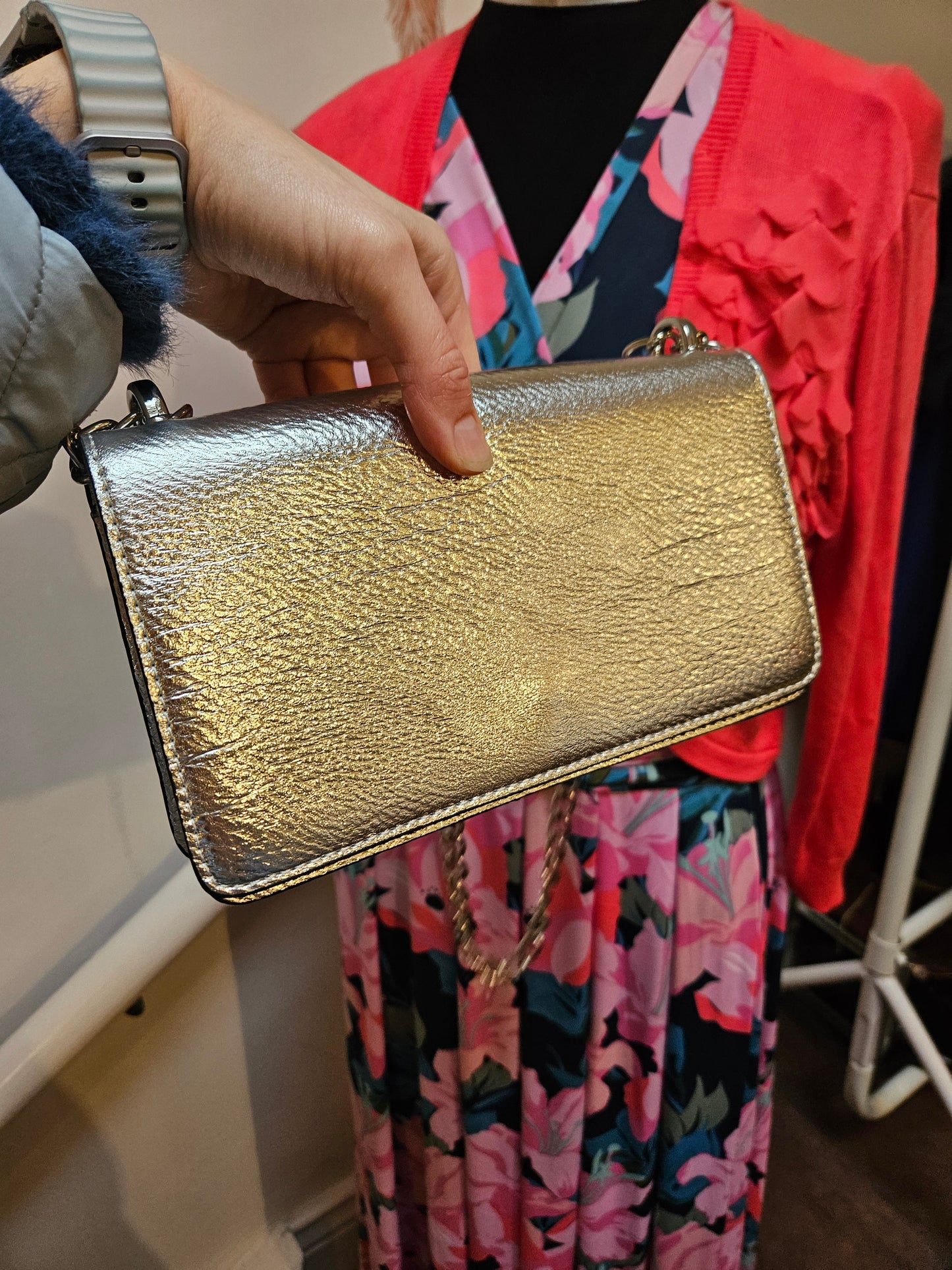 Silver crossbody bag