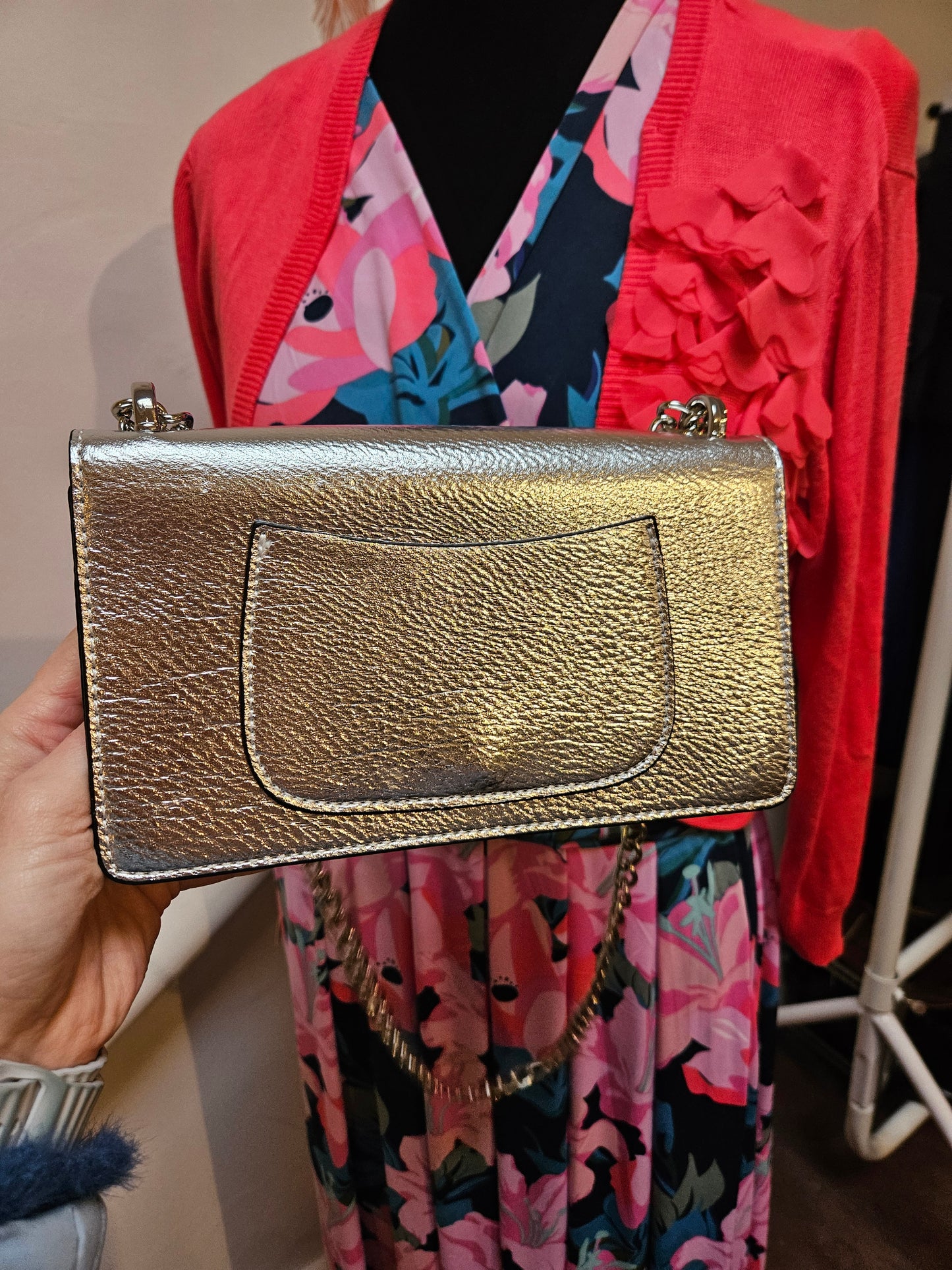 Silver crossbody bag
