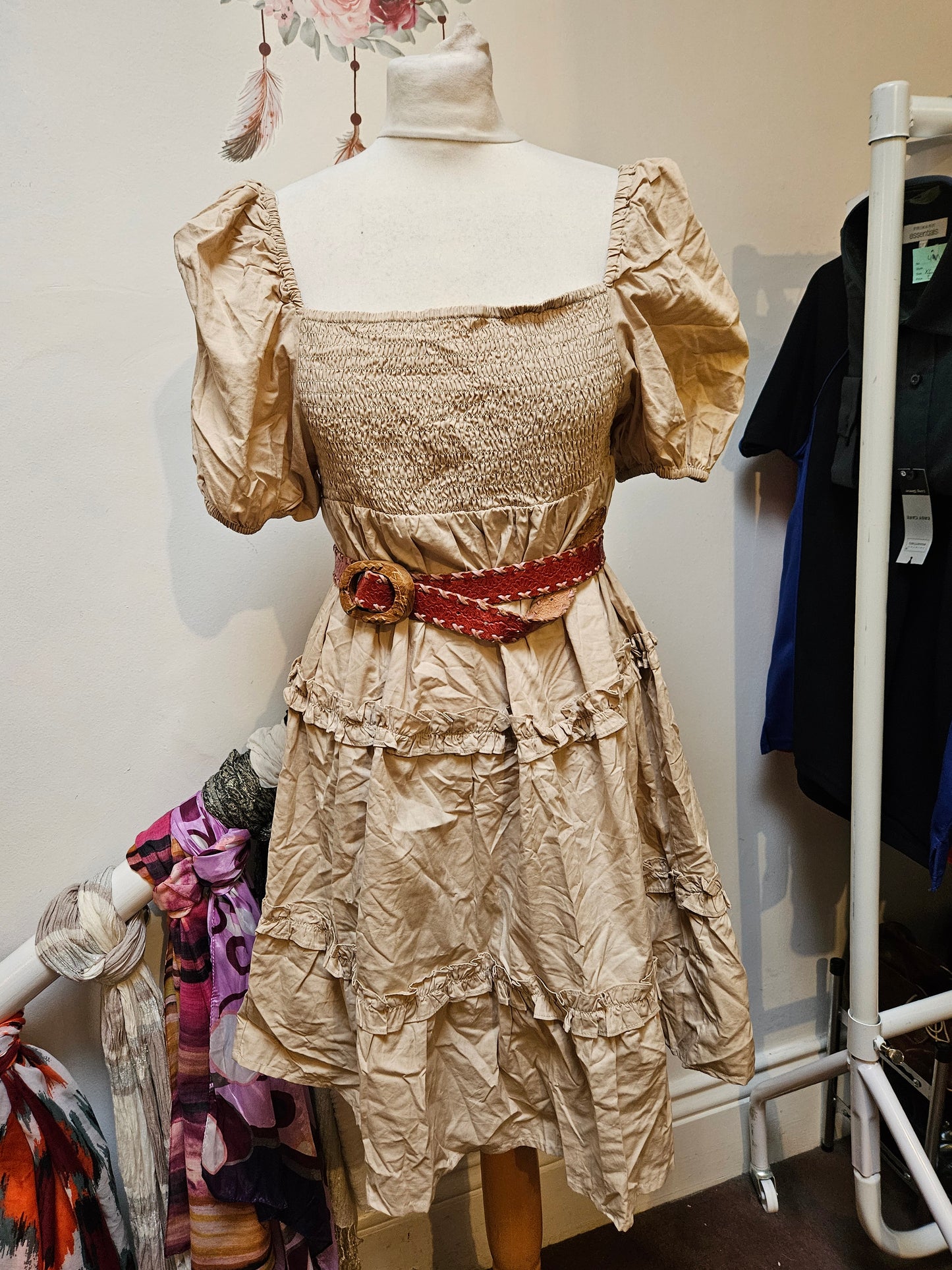 In The Style, puff sleeve dress, size 14