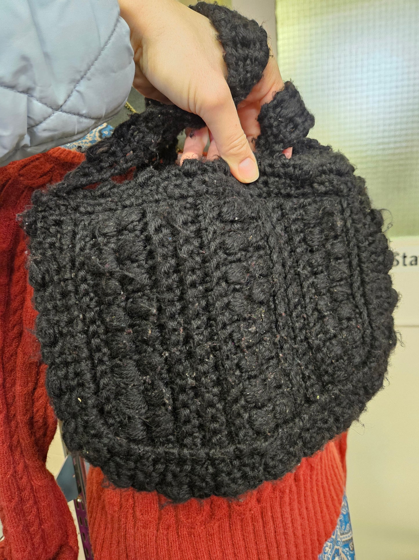 Handmade bag with felt flowers