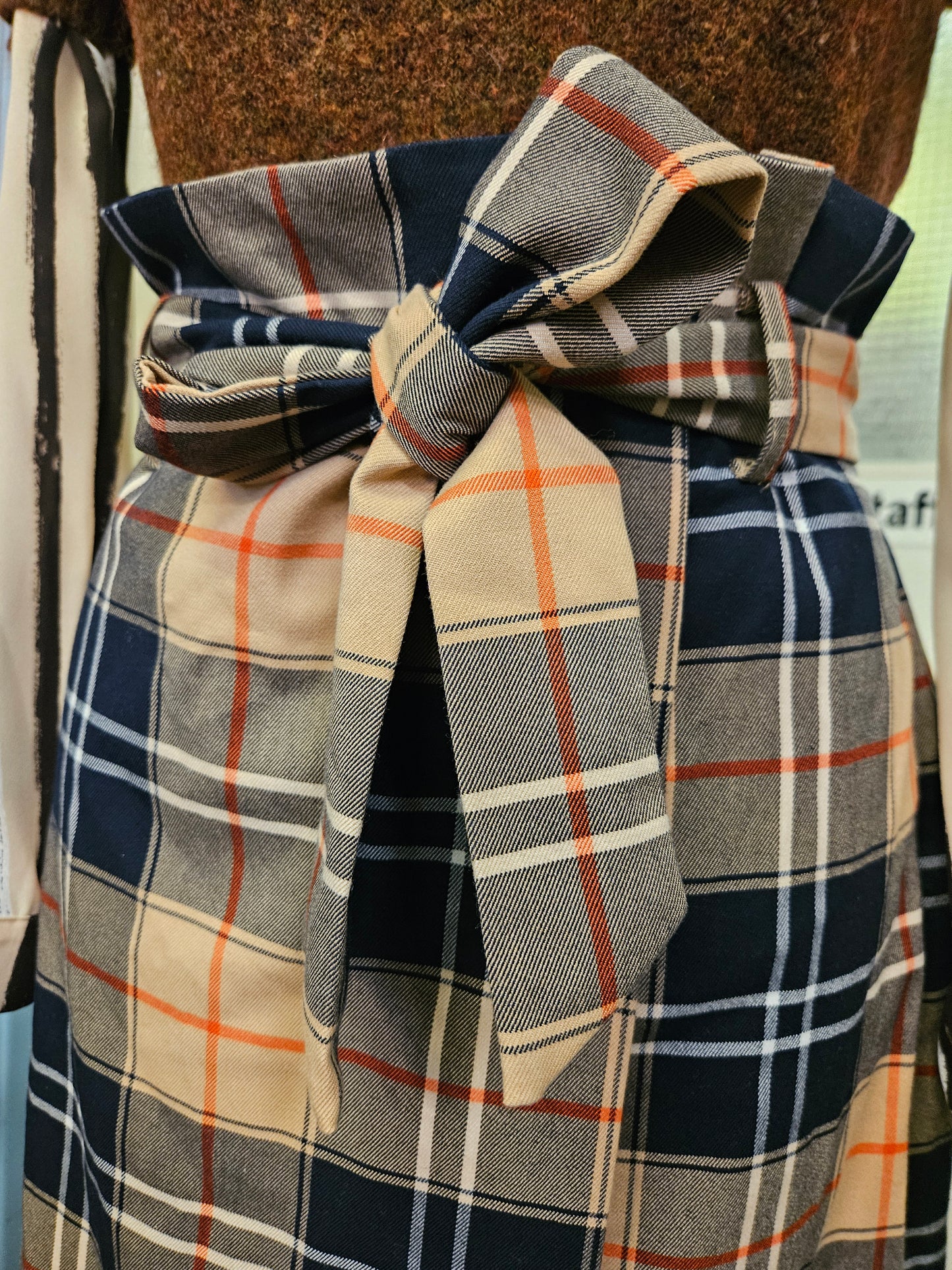 H&M, belted front,midi wrap skirt, size 12