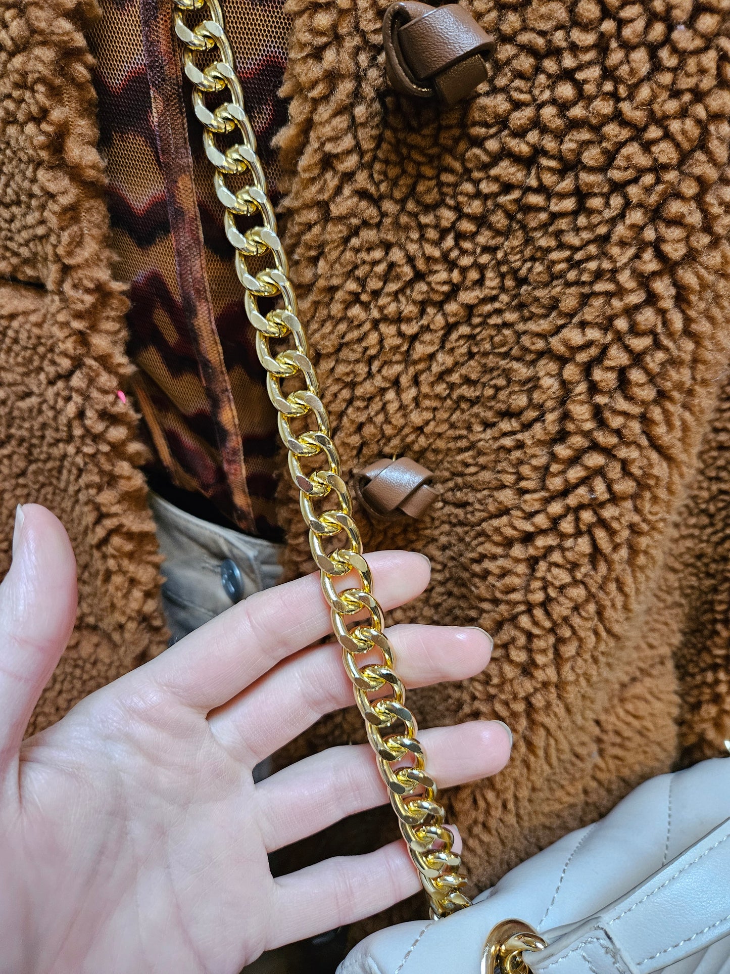 Primark, nude bag, chain handles