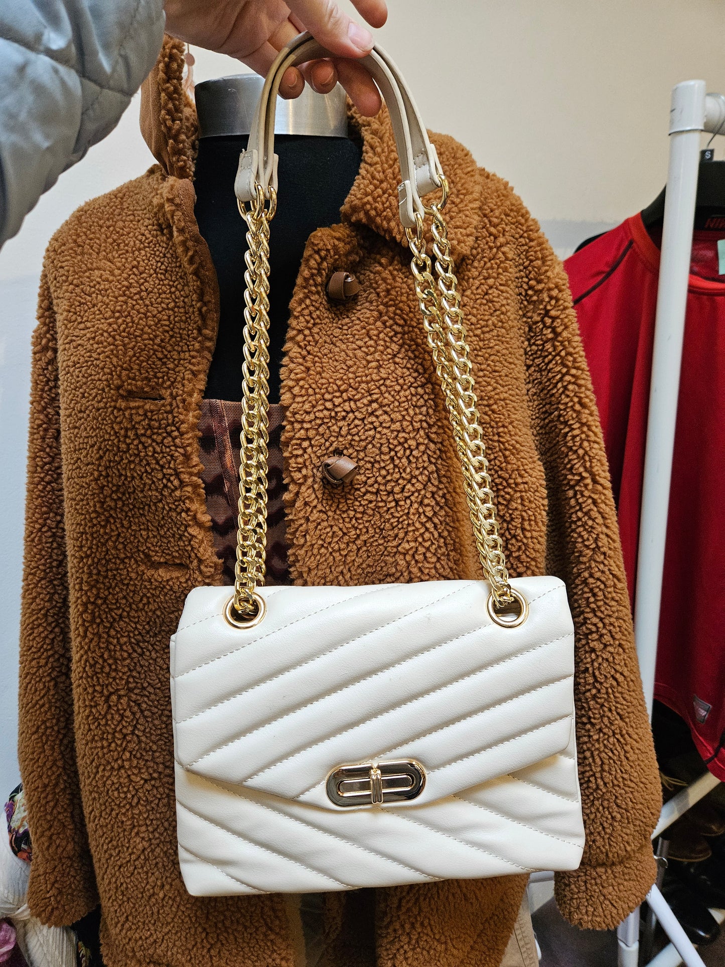 Primark, nude bag, chain handles