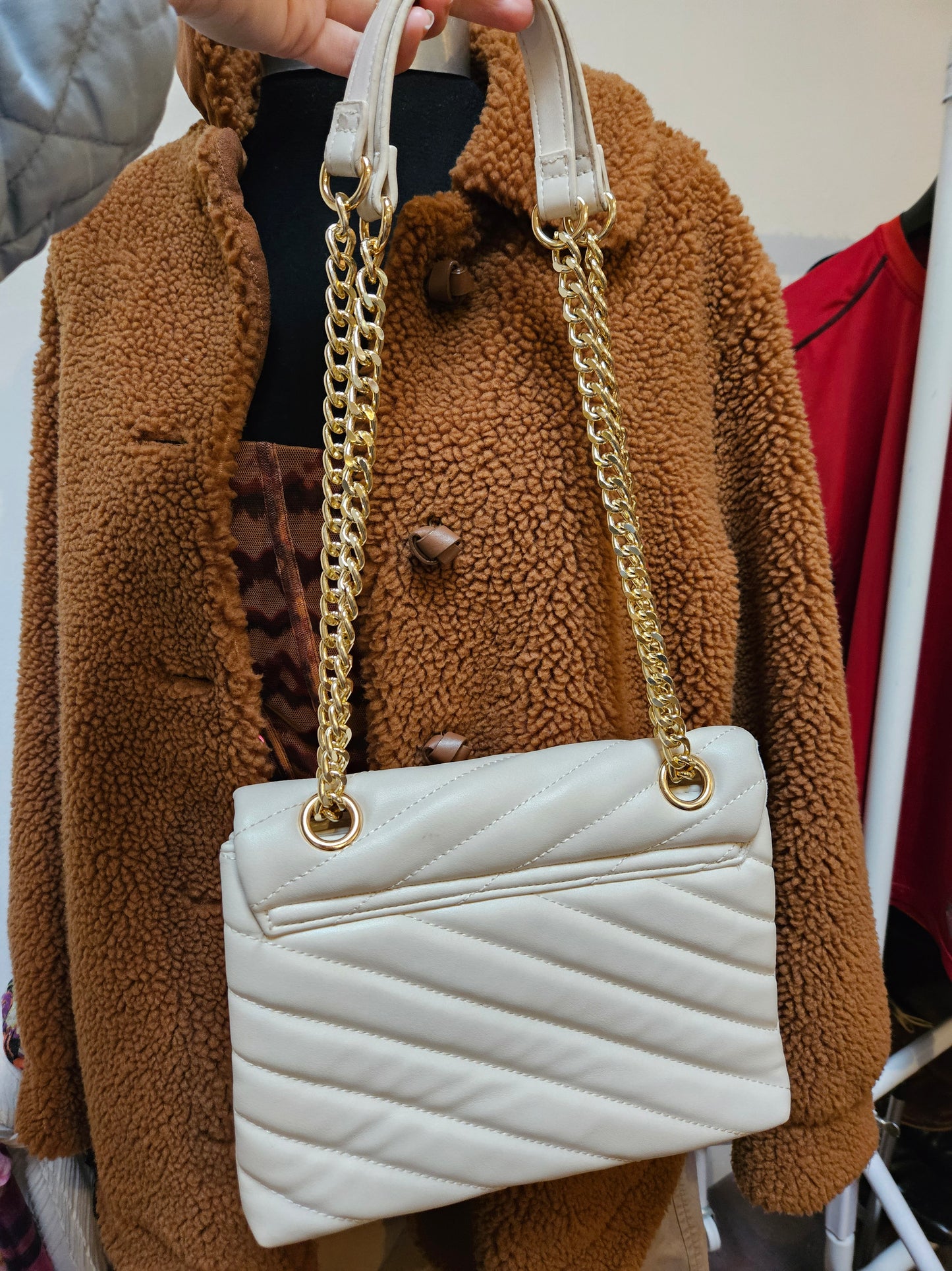 Primark, nude bag, chain handles