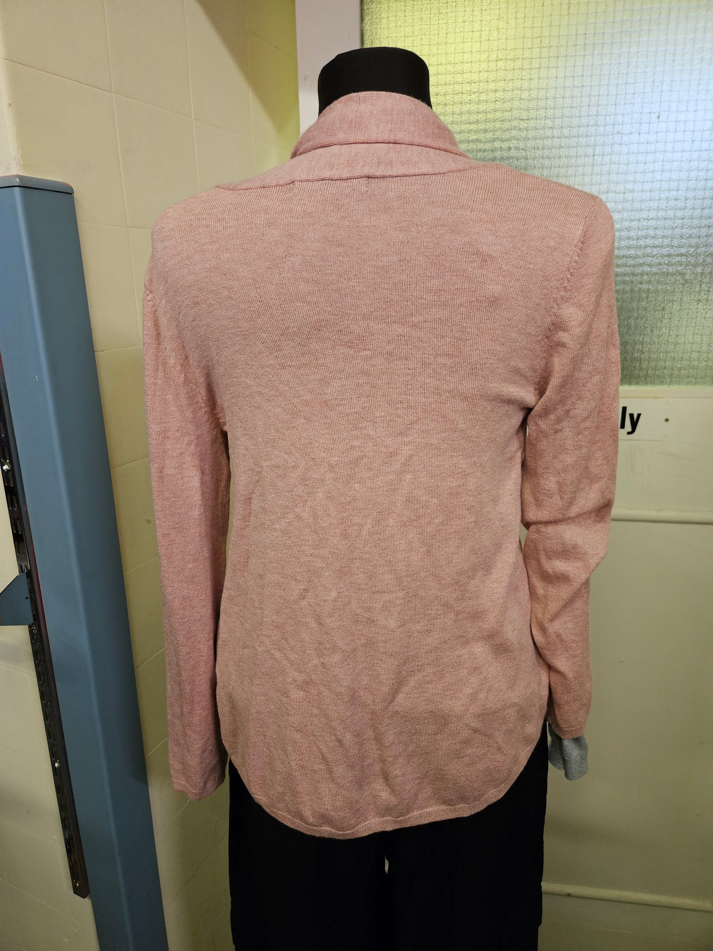 Dunnes, blush pink, 70% viscose open cardigan, size S