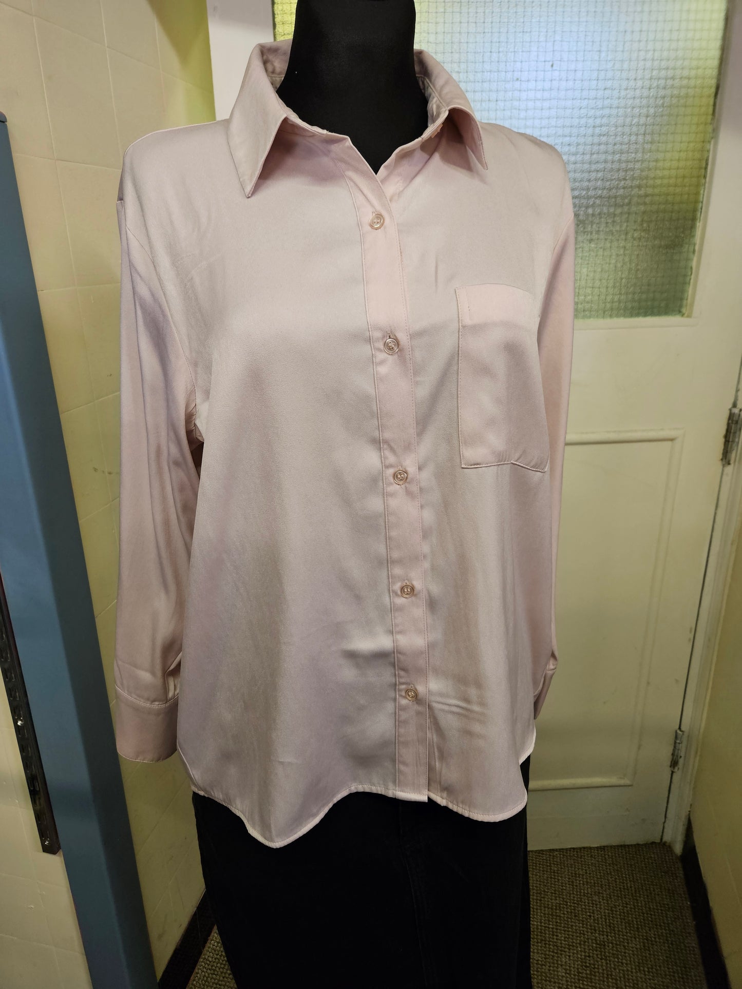 Divided, Blush pink blouse, size S