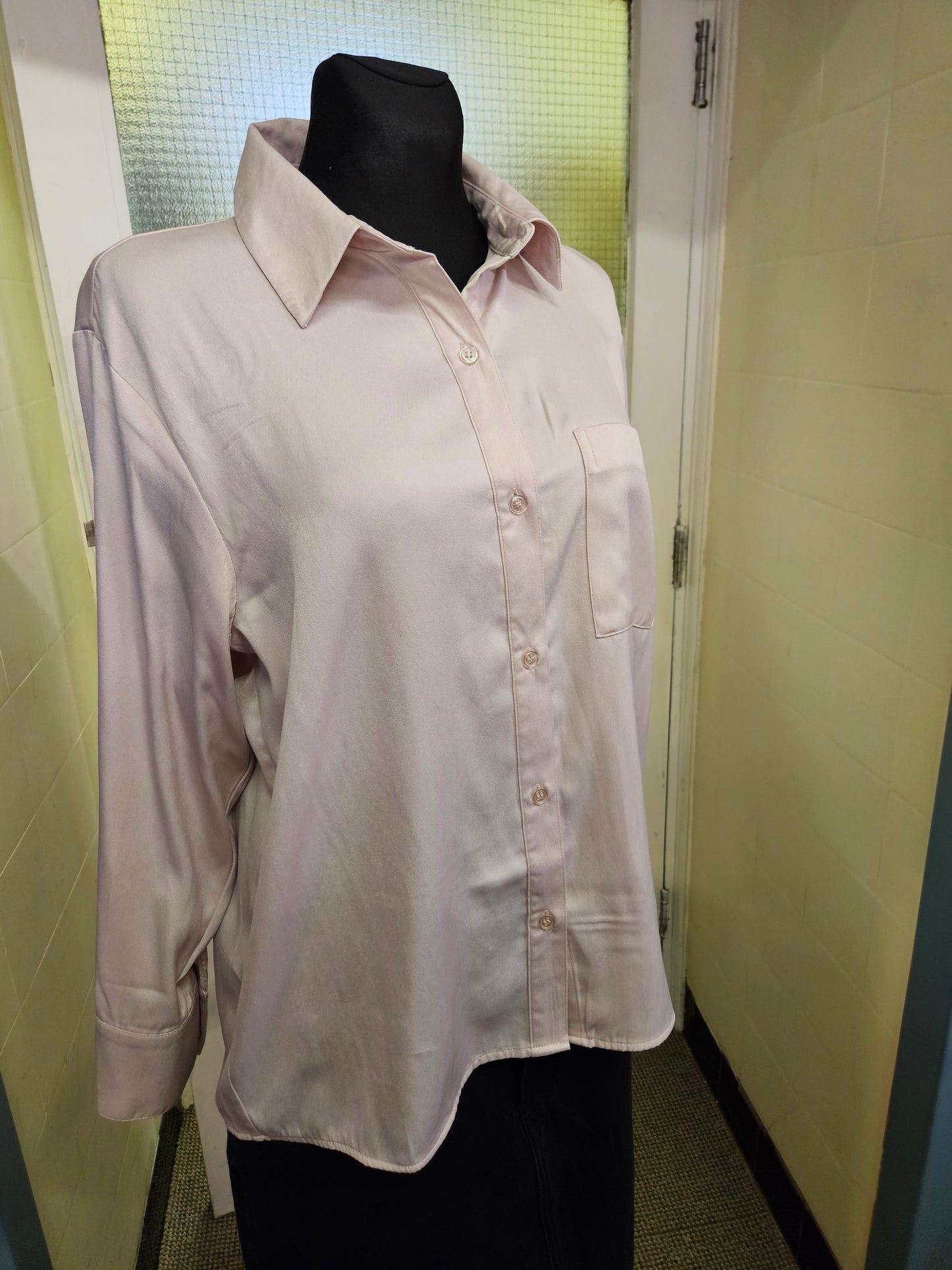 Divided, Blush pink blouse, size S