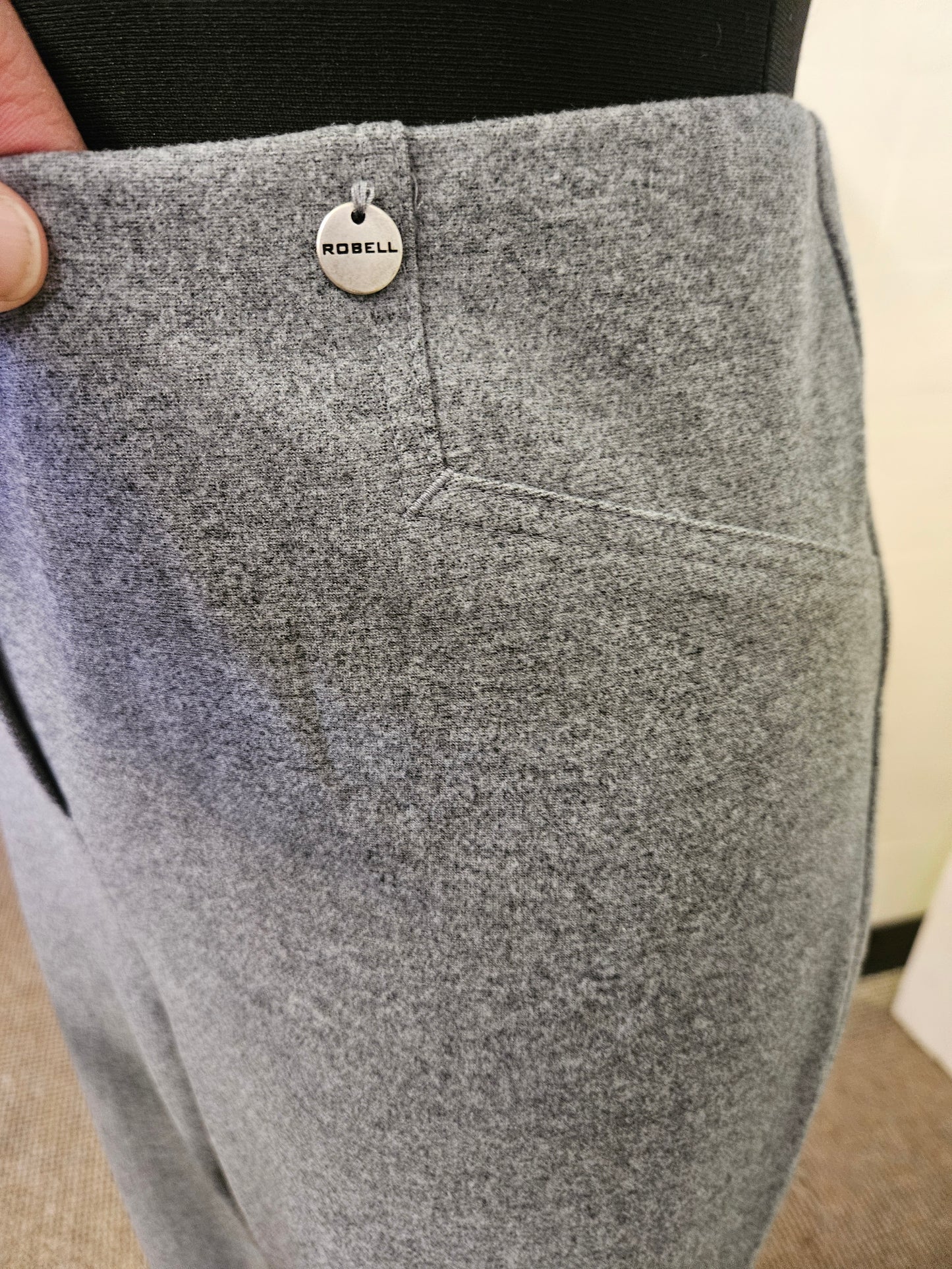 Robell, grey trousers, thick fabric, size 18