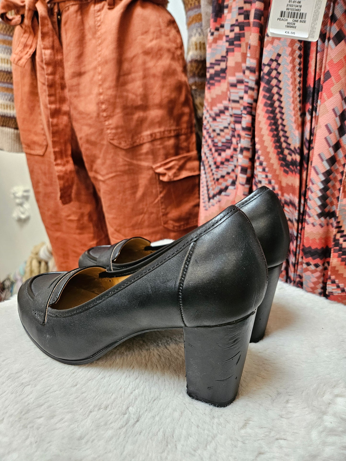 Clarks, block heel pumps, size 6