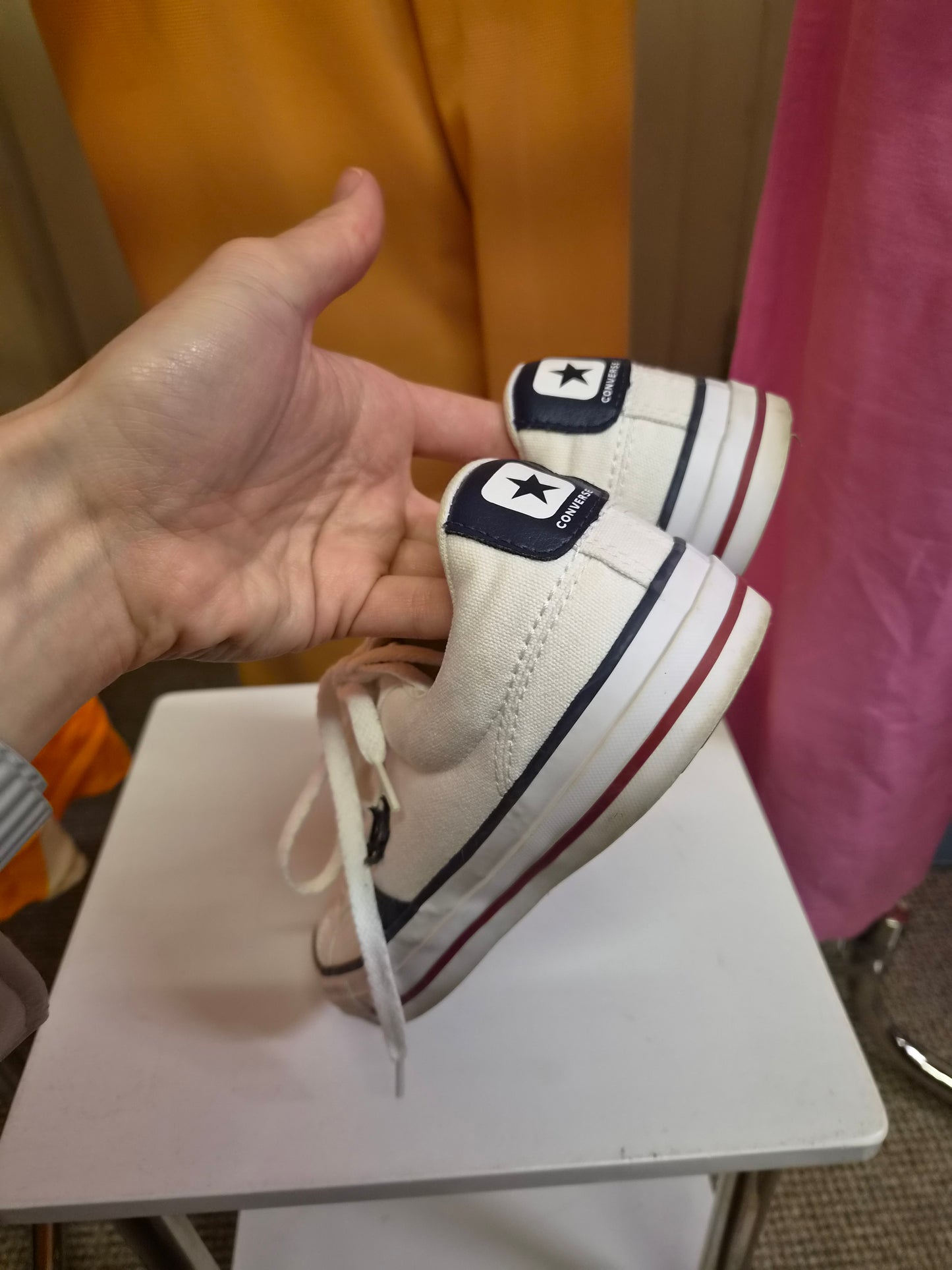 Converse Star Player Ox White low-top sneakers, size 6