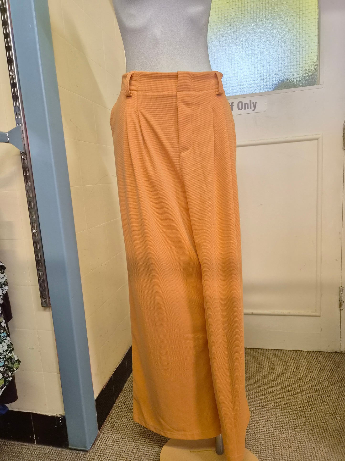 Halara, wide leg, waffle fabric trousers, size L