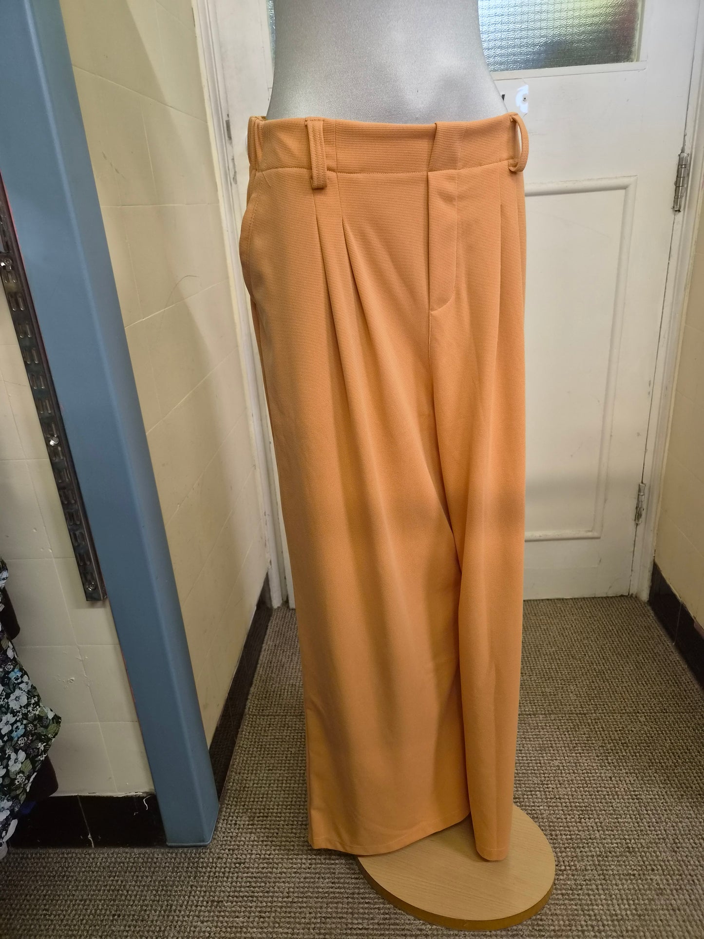 Halara, wide leg, waffle fabric trousers, size L
