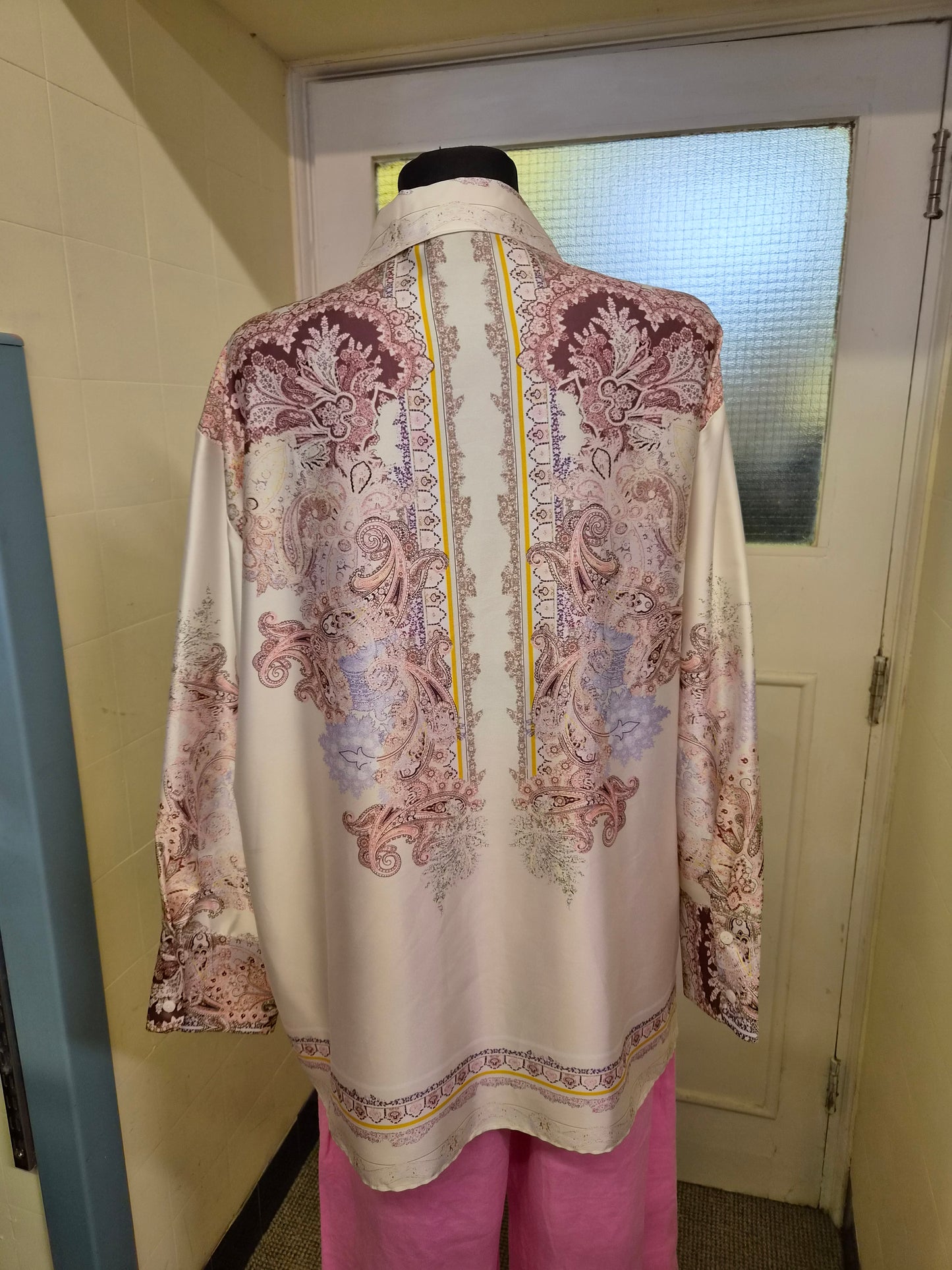 River Island, Pink Paisley Print Shirt, size 16