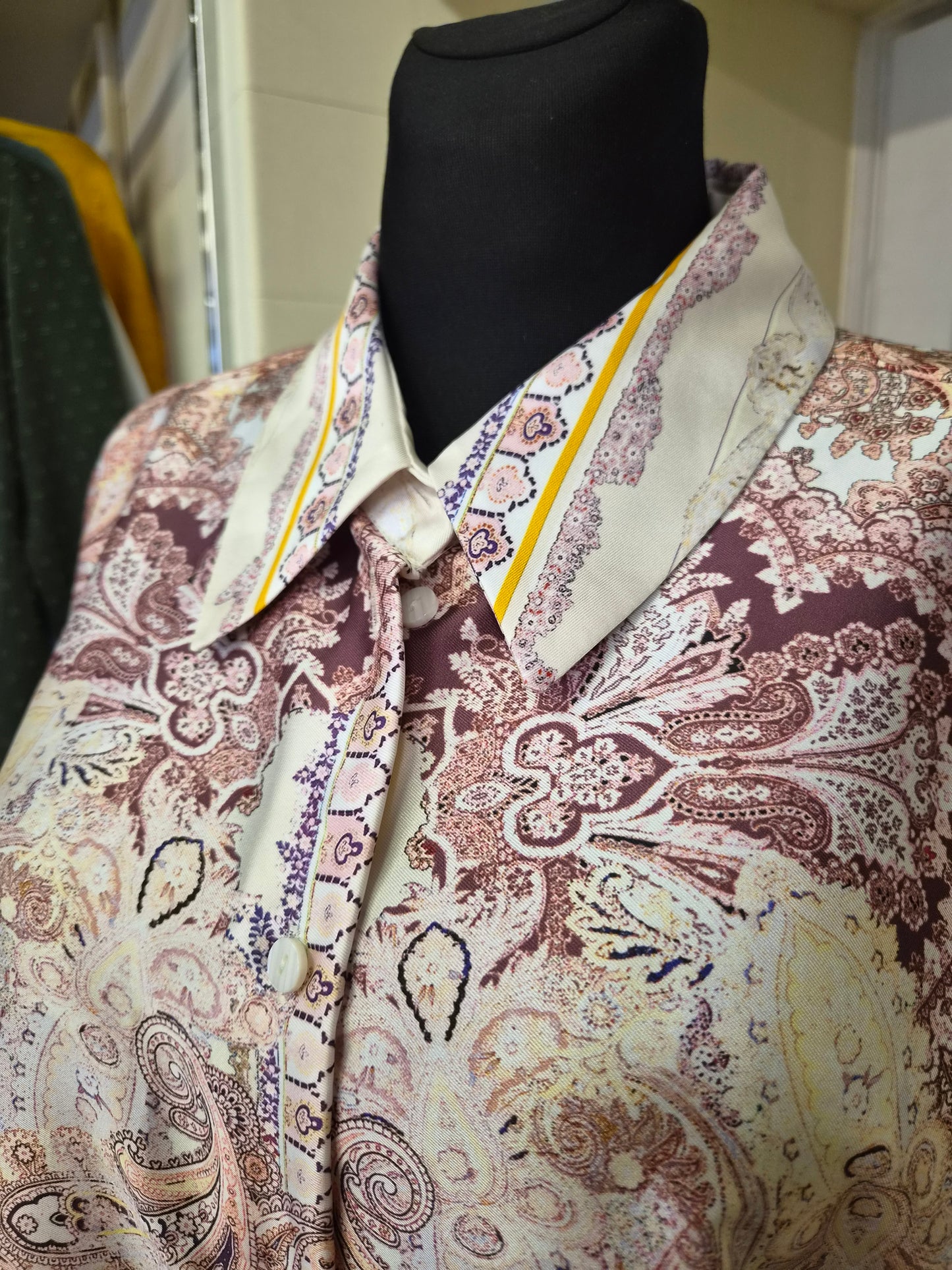 River Island, Pink Paisley Print Shirt, size 16