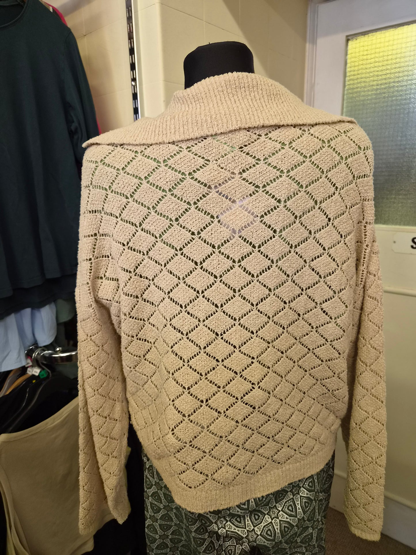 Pull&Bear, polo, cable knit jumper, size M