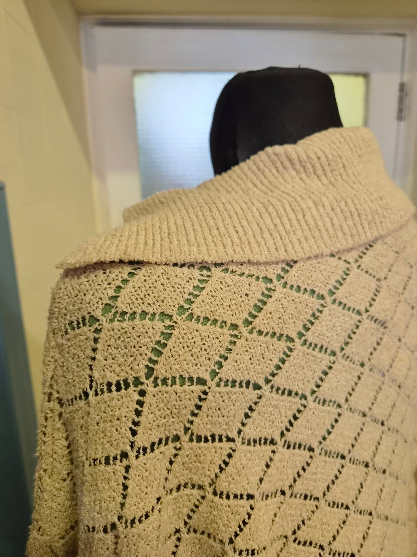 Pull&Bear, polo, cable knit jumper, size M