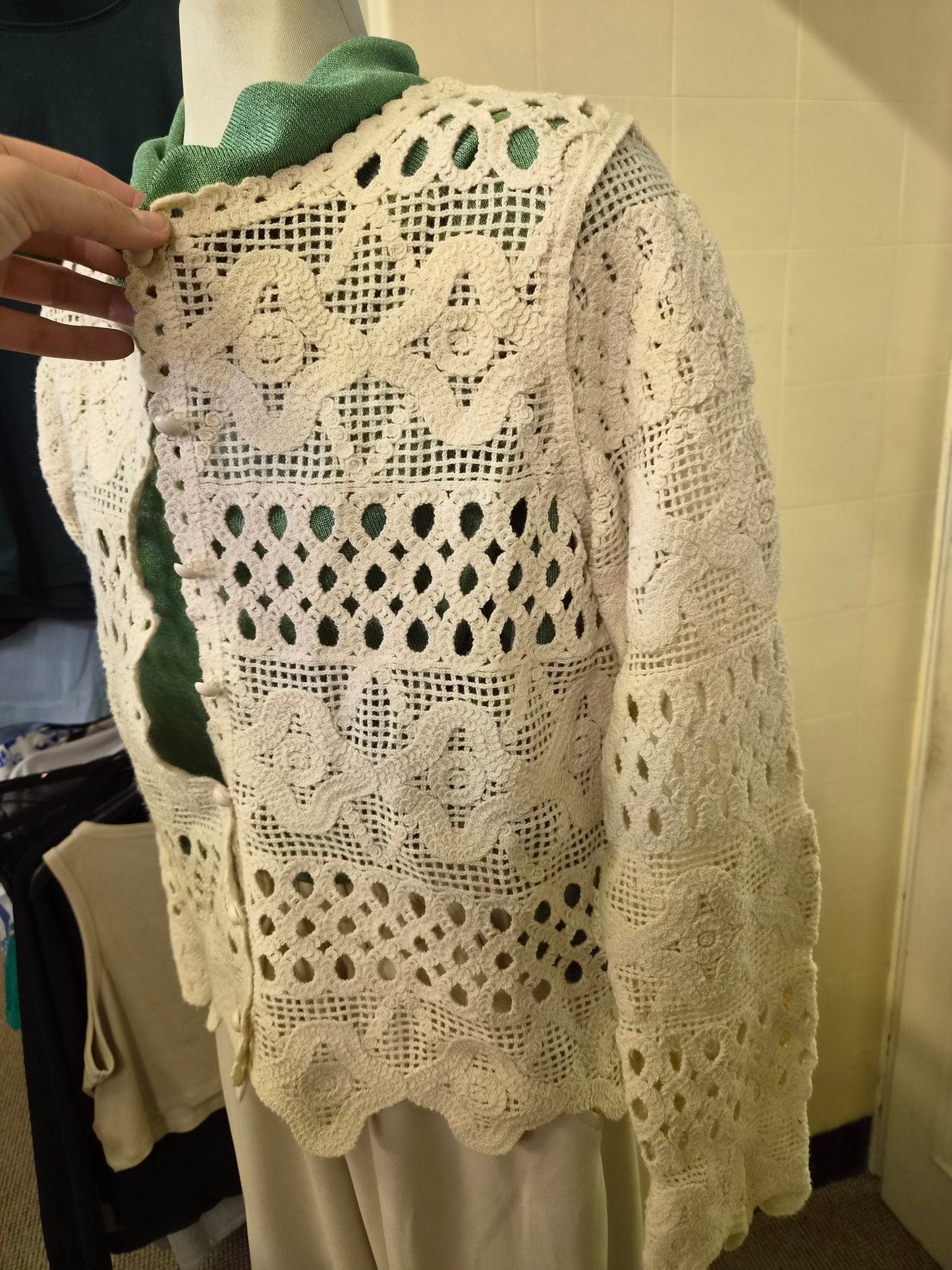 Gallery, crochet lace cardigan, size S