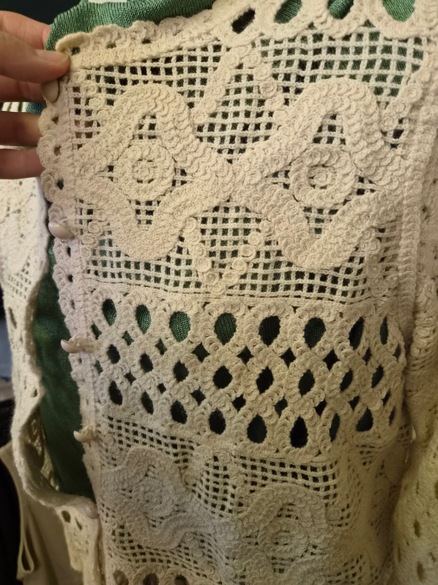 Gallery, crochet lace cardigan, size S